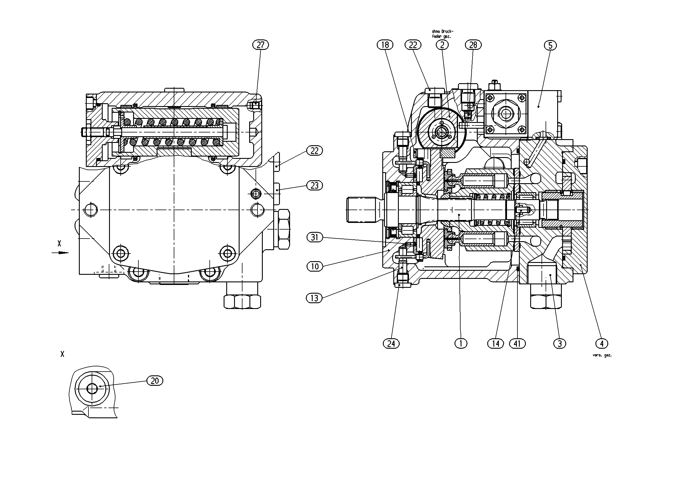A10VG18HD1/10R-NSC16F005S — Drawing