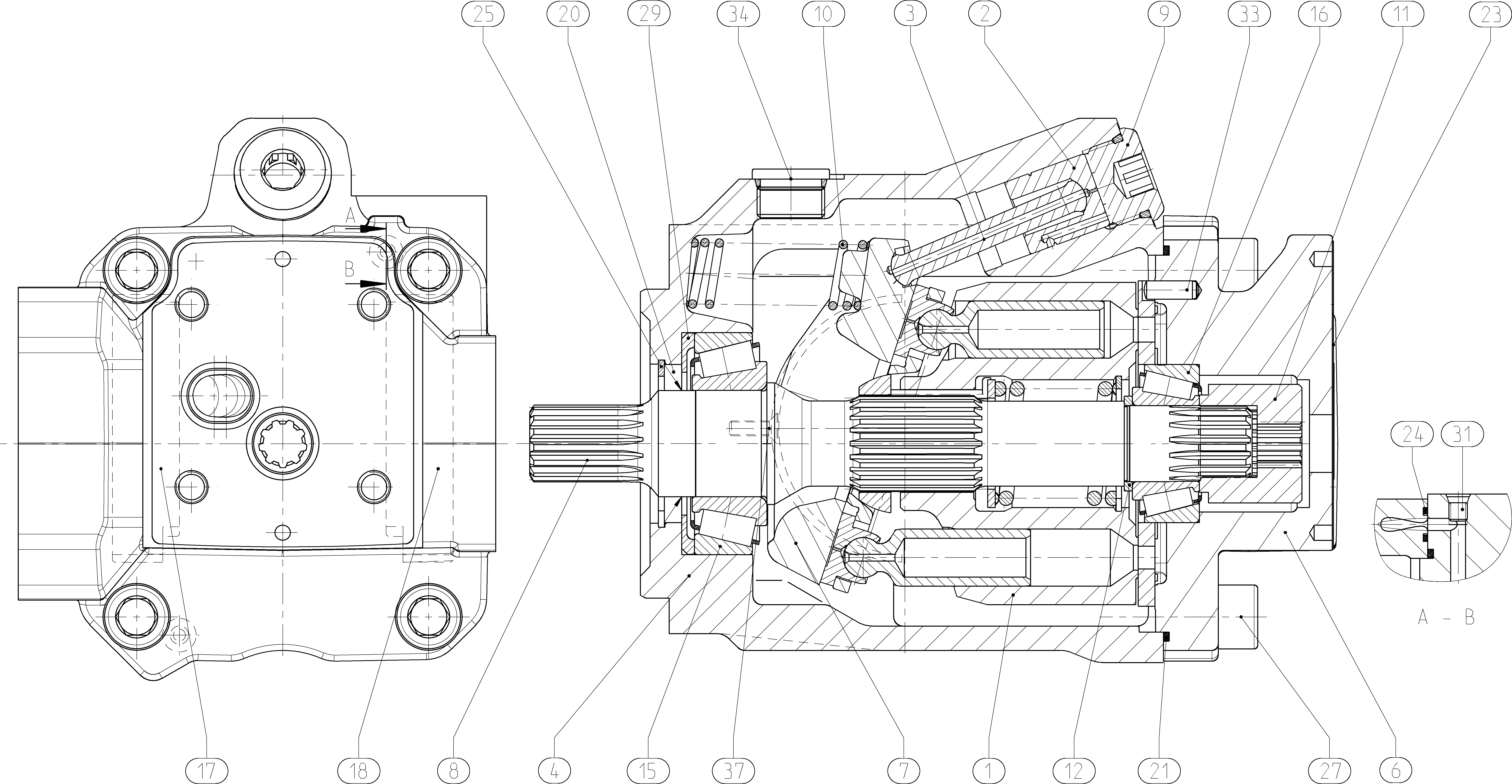 G A10V O 60 OV /52R-VWC73KXX -S3201 — Drawing