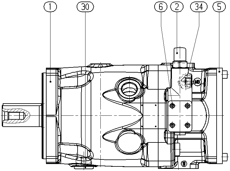A A10VSO140 DRG /32R-VPB22U99 — Drawing