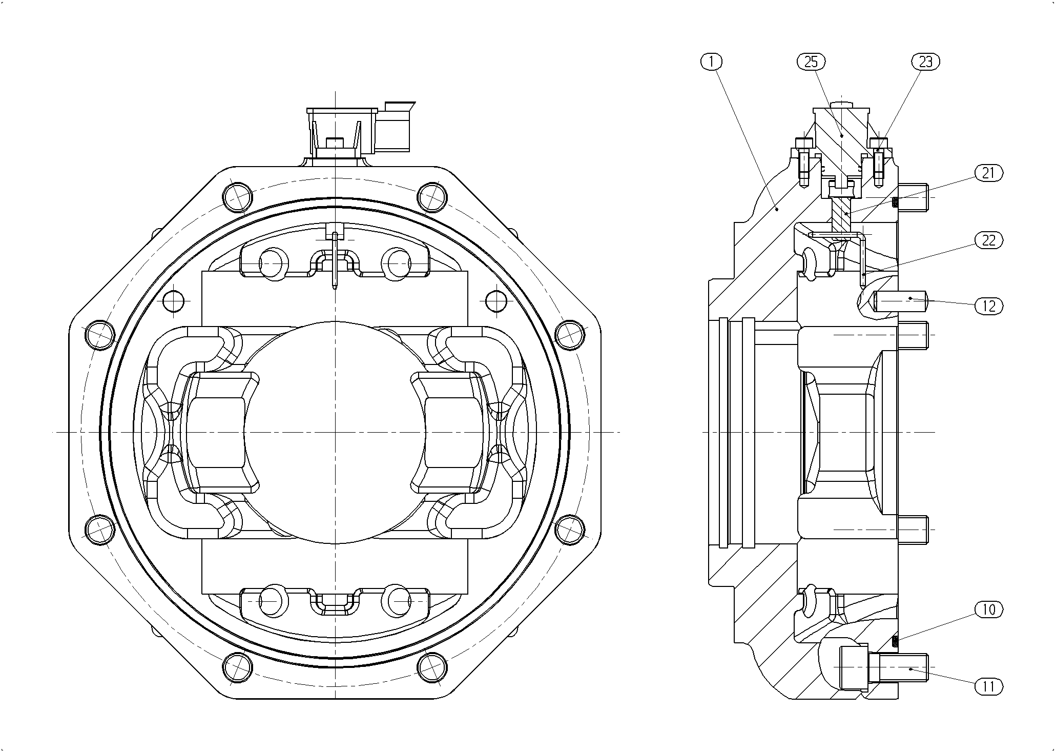 BEARING FLANGE — Drawing