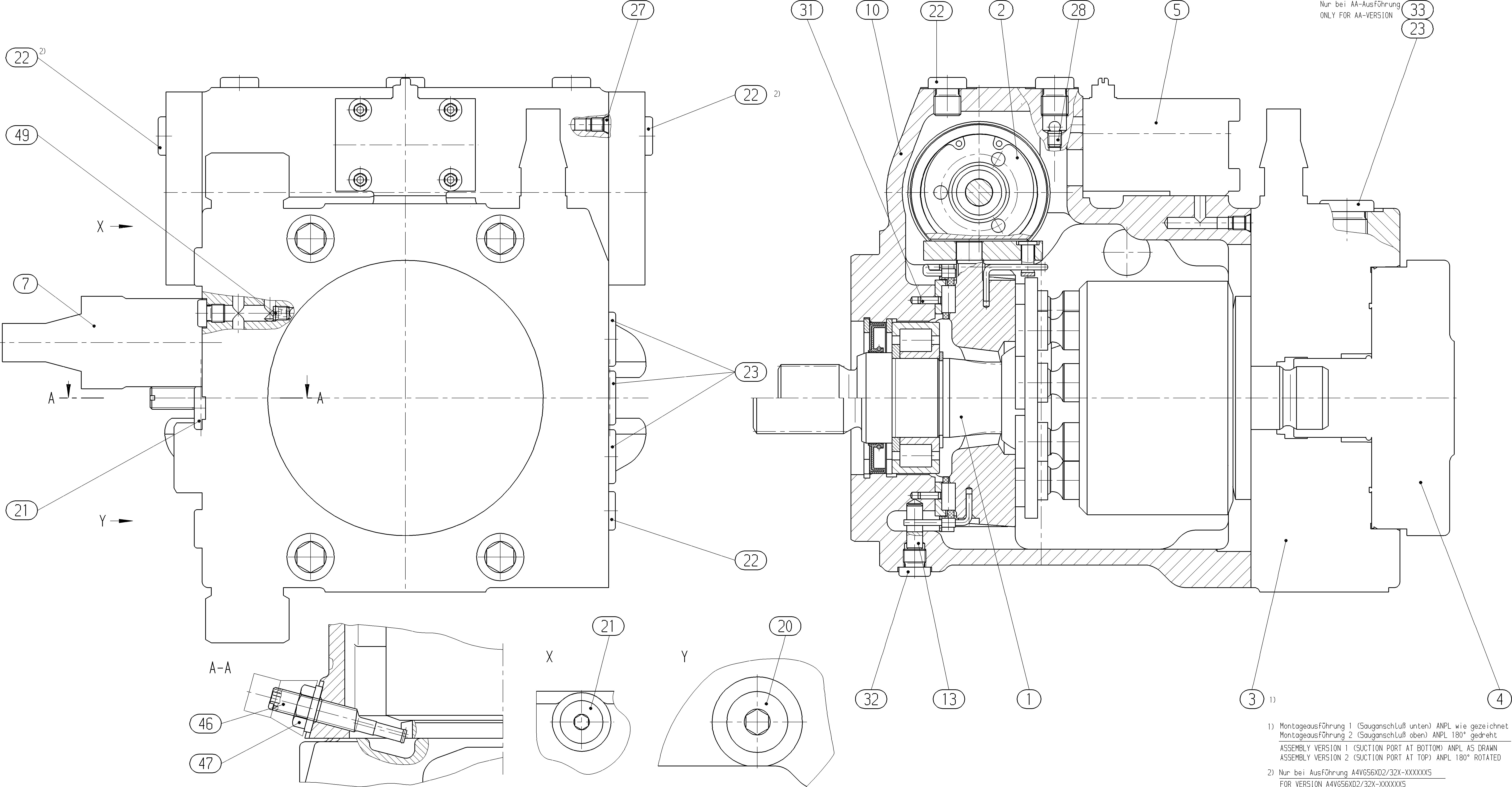 A4VG56DA1D2/32R-NAC02F015S-S — Drawing