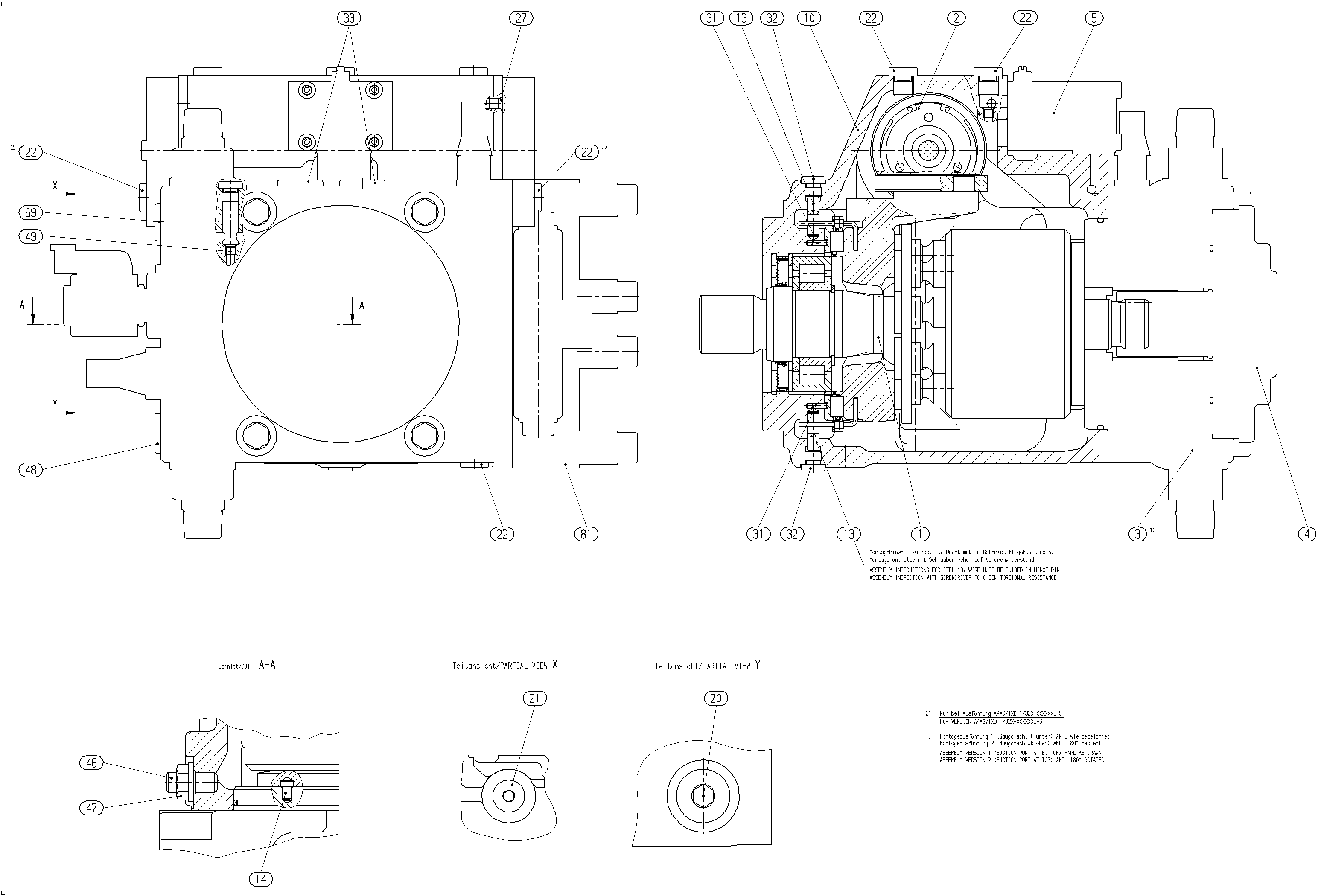 A4VG71EP3D1/32R-NZF10F021SP-S — Drawing