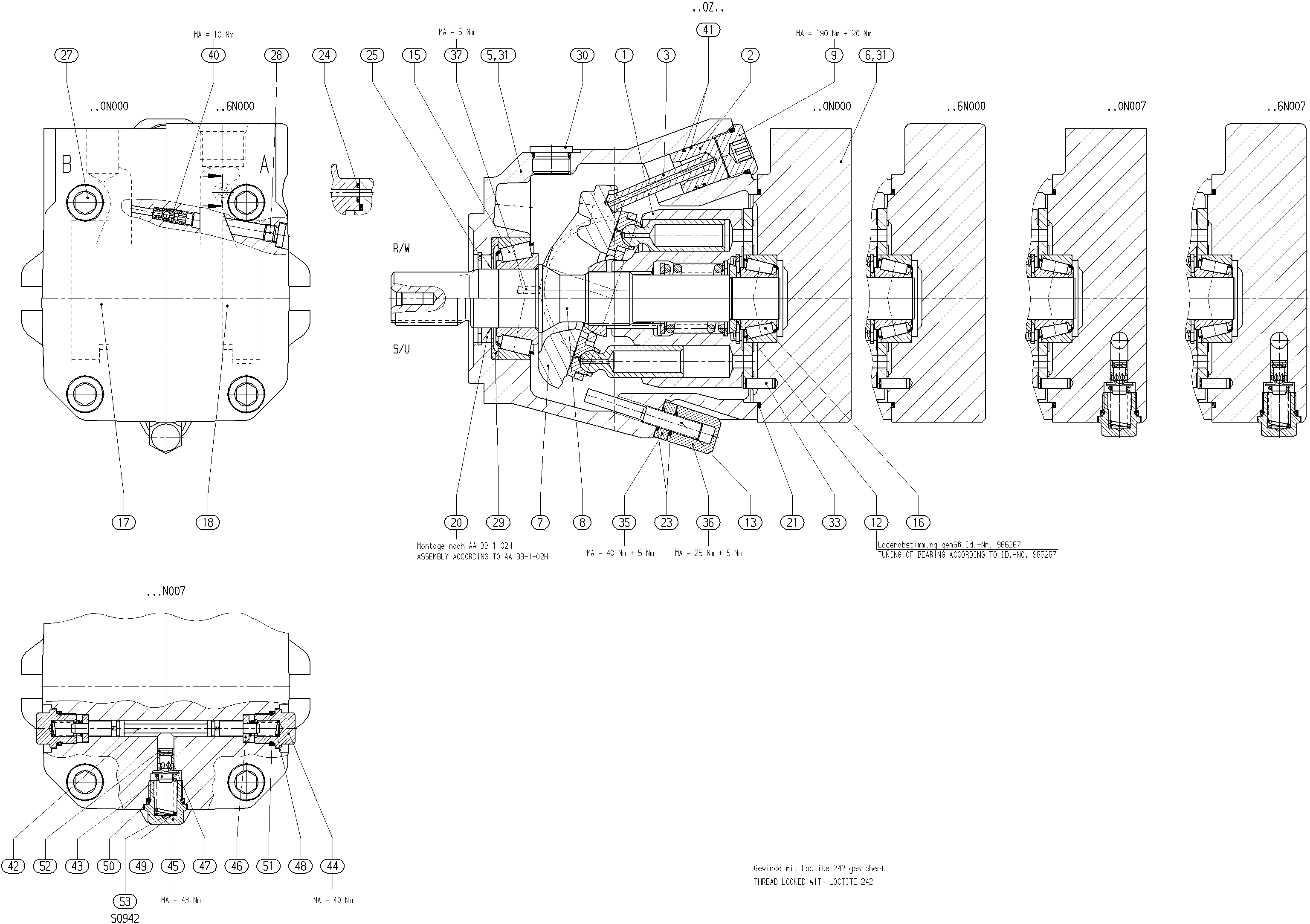 G A10V M 63 OZ /52W1-VWC16N007 — Drawing