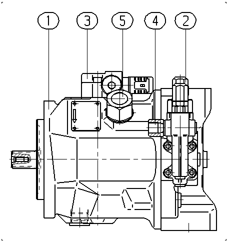 A A10V O 45 DFR1/31R-PWC12N00 -S1185 — Drawing