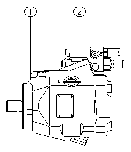 A A10V O 45 DFR1/52R-VKC11N00 -S1008 — Drawing
