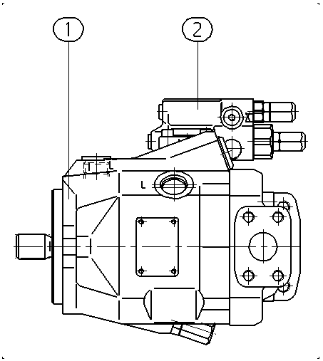 AH A10V O 45 DFR1/52L-PUC12N00 -S1750 — Drawing