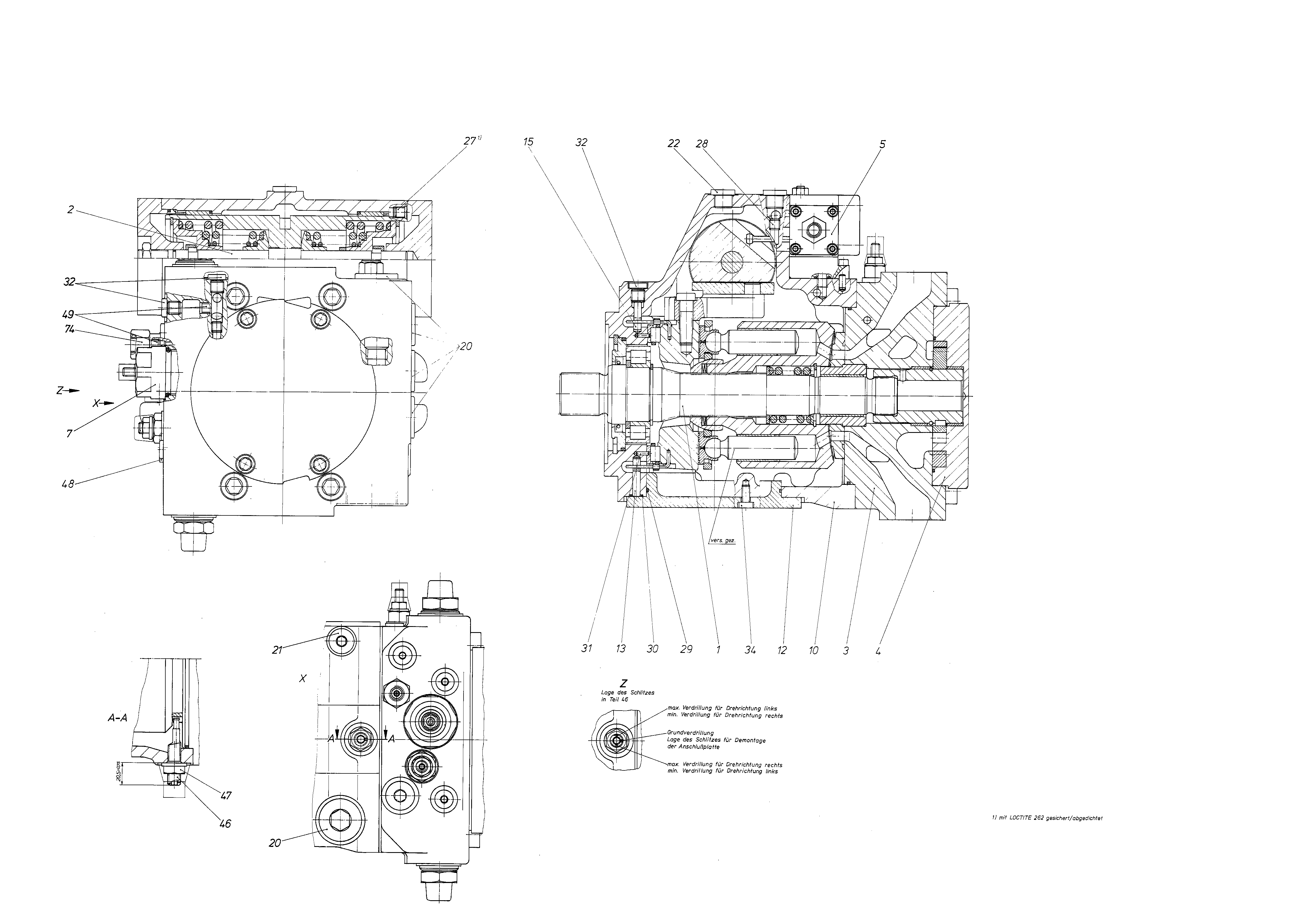 A4VG125HDD3/31R-PZF02F011S-S — Drawing