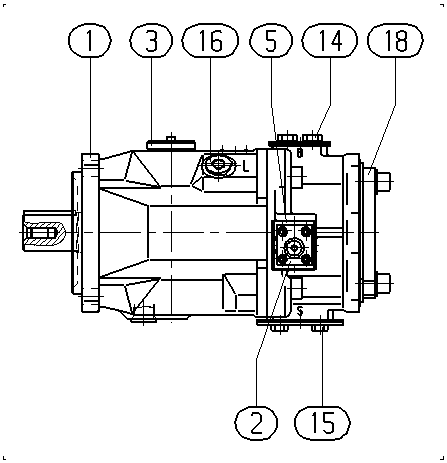AAA10VSO140DFEH/31R-PKD62K08 — Drawing