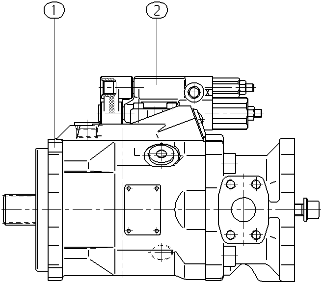 A A10V O 60 DFR1/52L-VRD12K68 -S2508 — Drawing