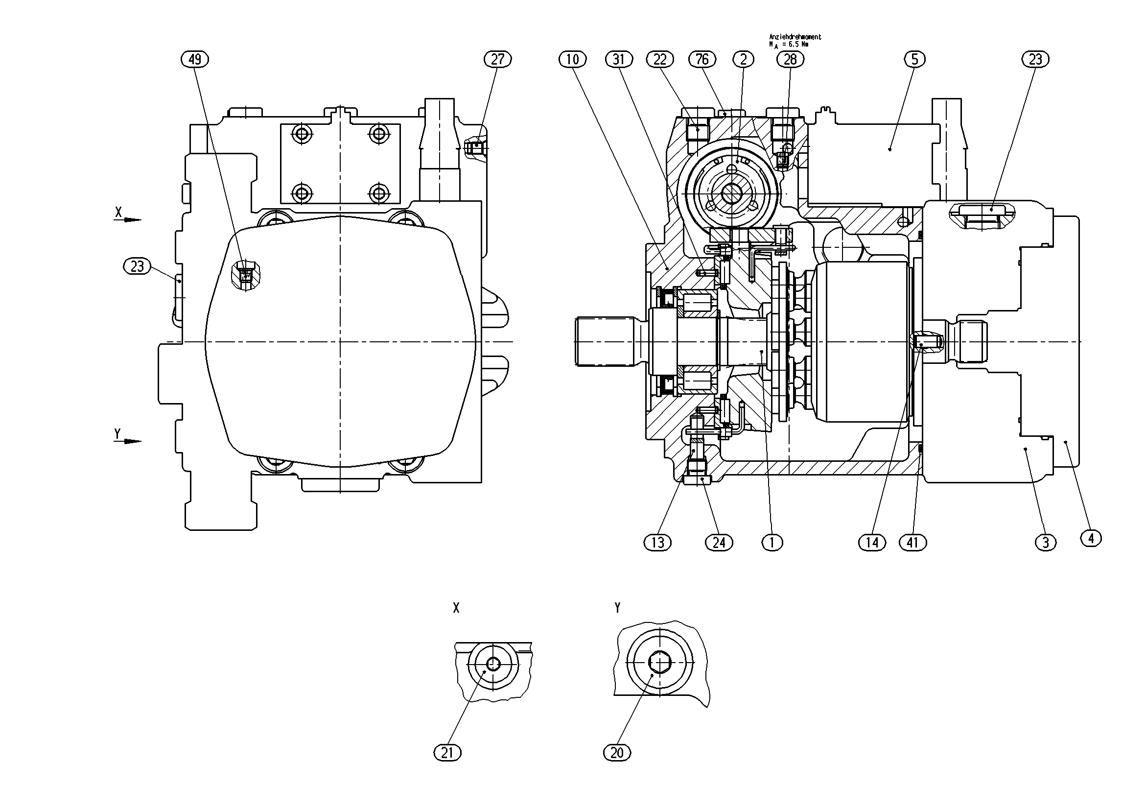 AA10VG28HWD1/10R-NSC60F005S-S — Drawing