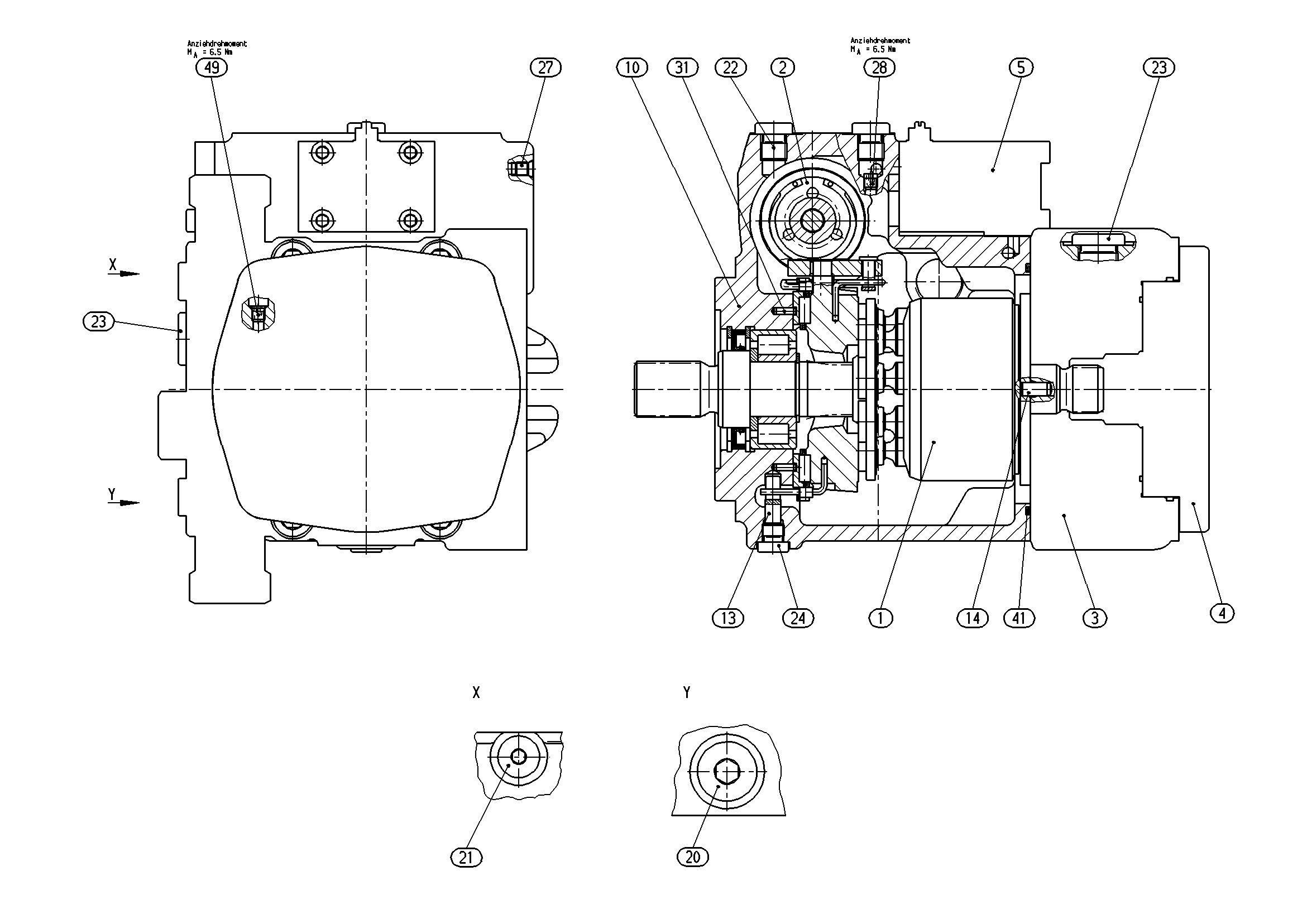 A10VG28EP11/10L-NSC10F003S-S — Drawing