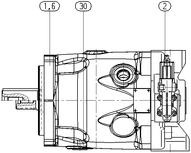 AXIAL-PISTON PUMP — Drawing