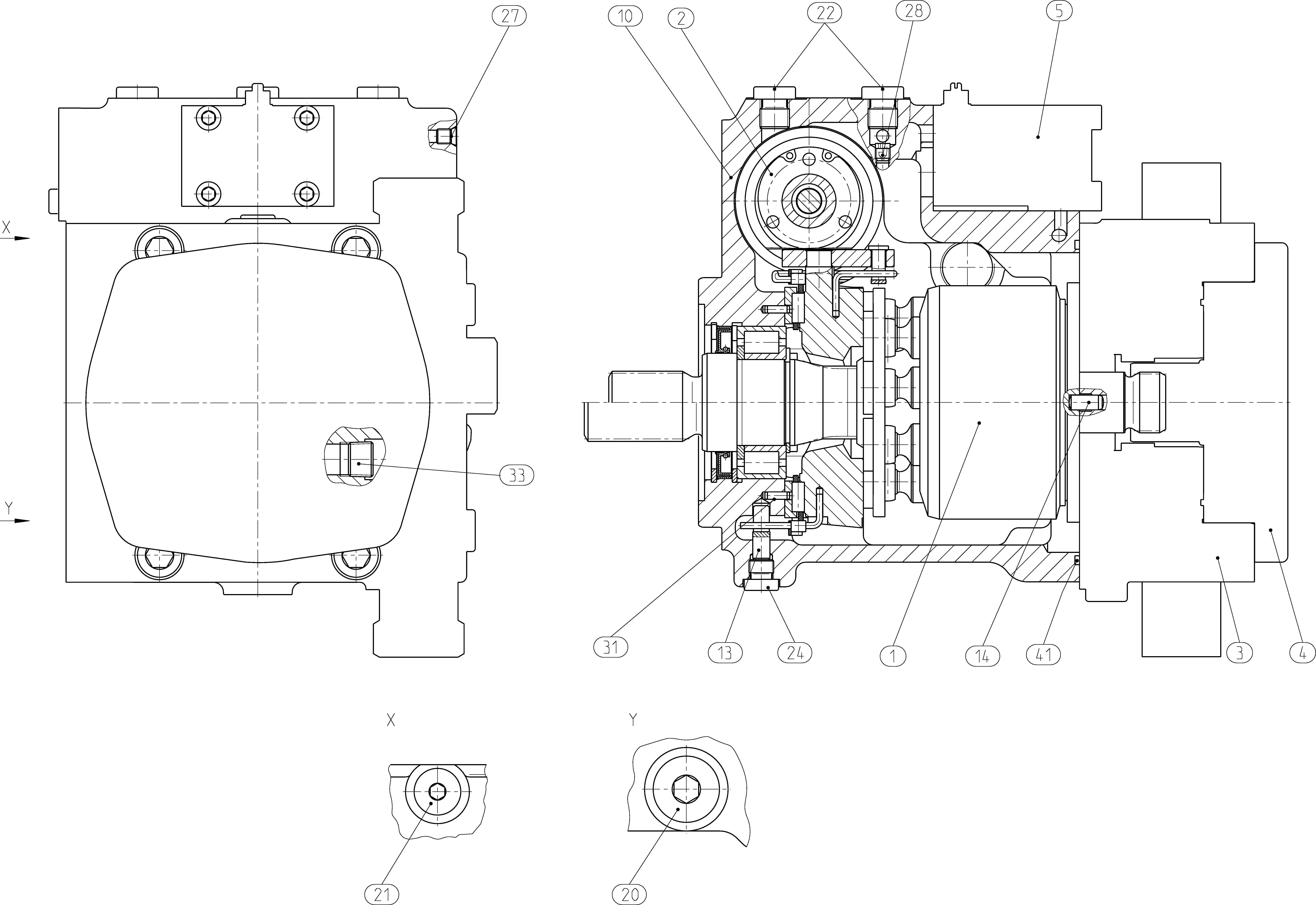AA10VG45EZ1M1/10L-NSC63F025DP-S — Drawing