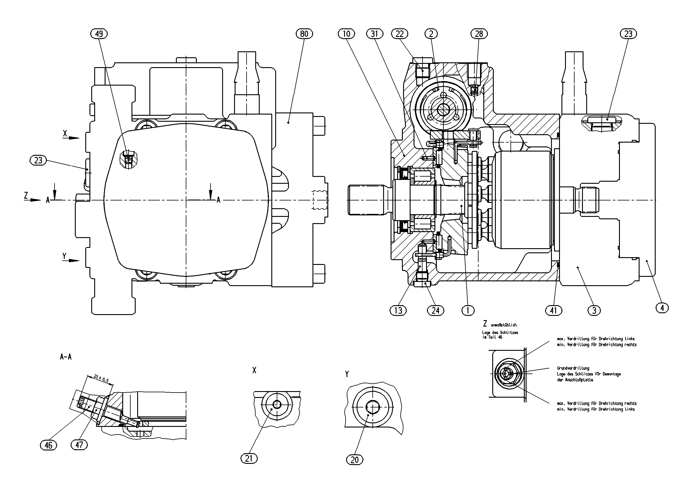 A10VG28DGDM1/10L-NSC10F005S-S — Drawing