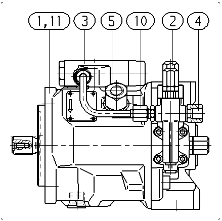 A A10V O 28 DFLR/31R-PSC12N00 -SO 97 — Drawing