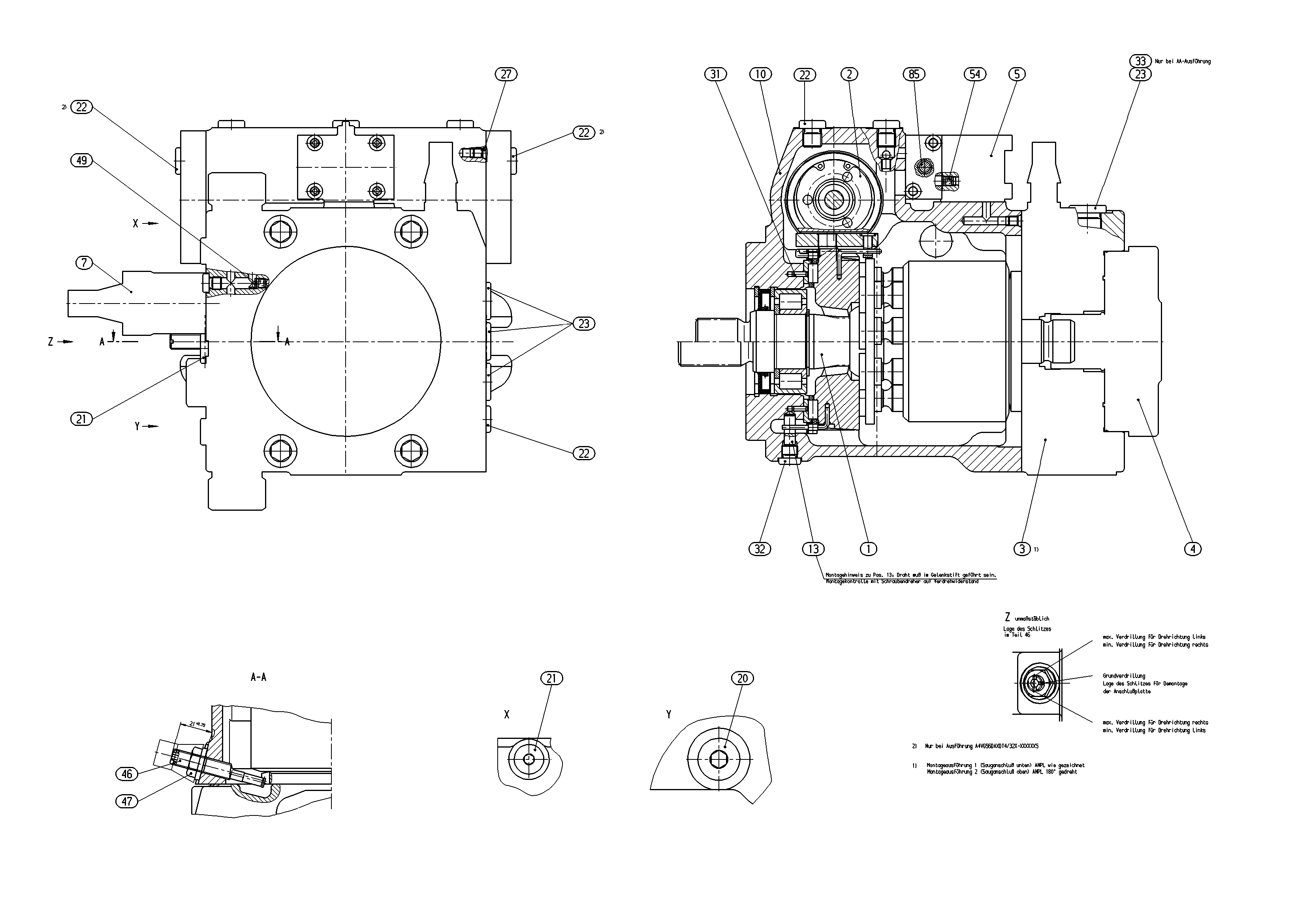 A4VG56DA1DT8/32R-NZC02F075SH-S — Drawing