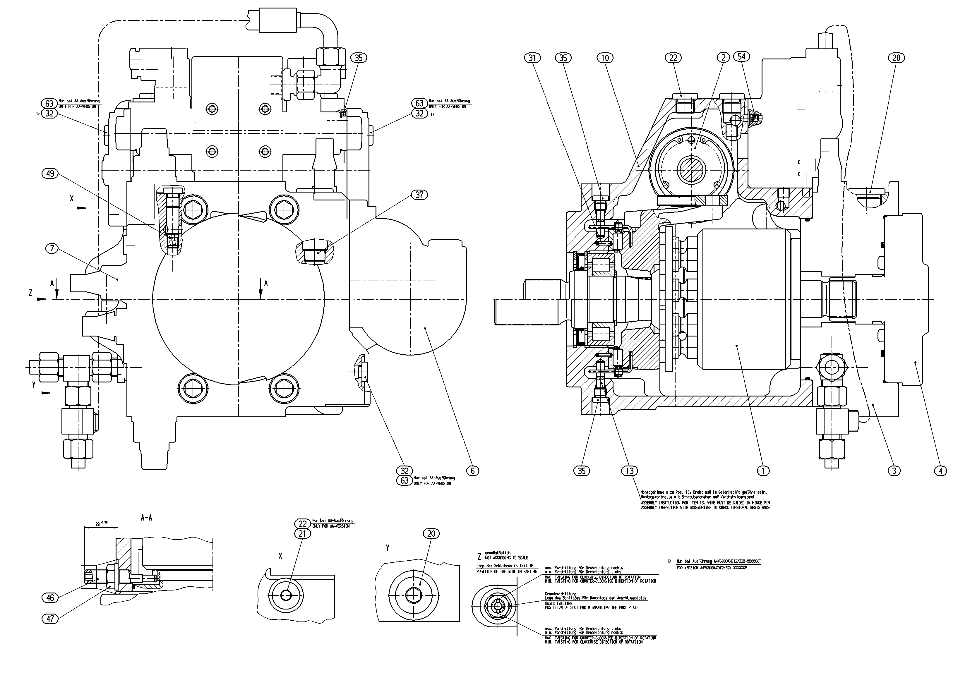 A4VG90DA1D2/32R-NSF02F021P-S — Drawing