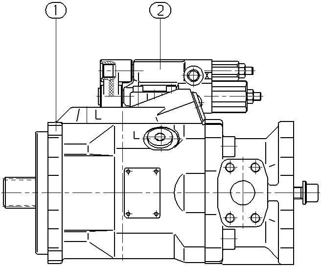AA10VO60DFR1/52L-VRD12K68-S1411 — Drawing