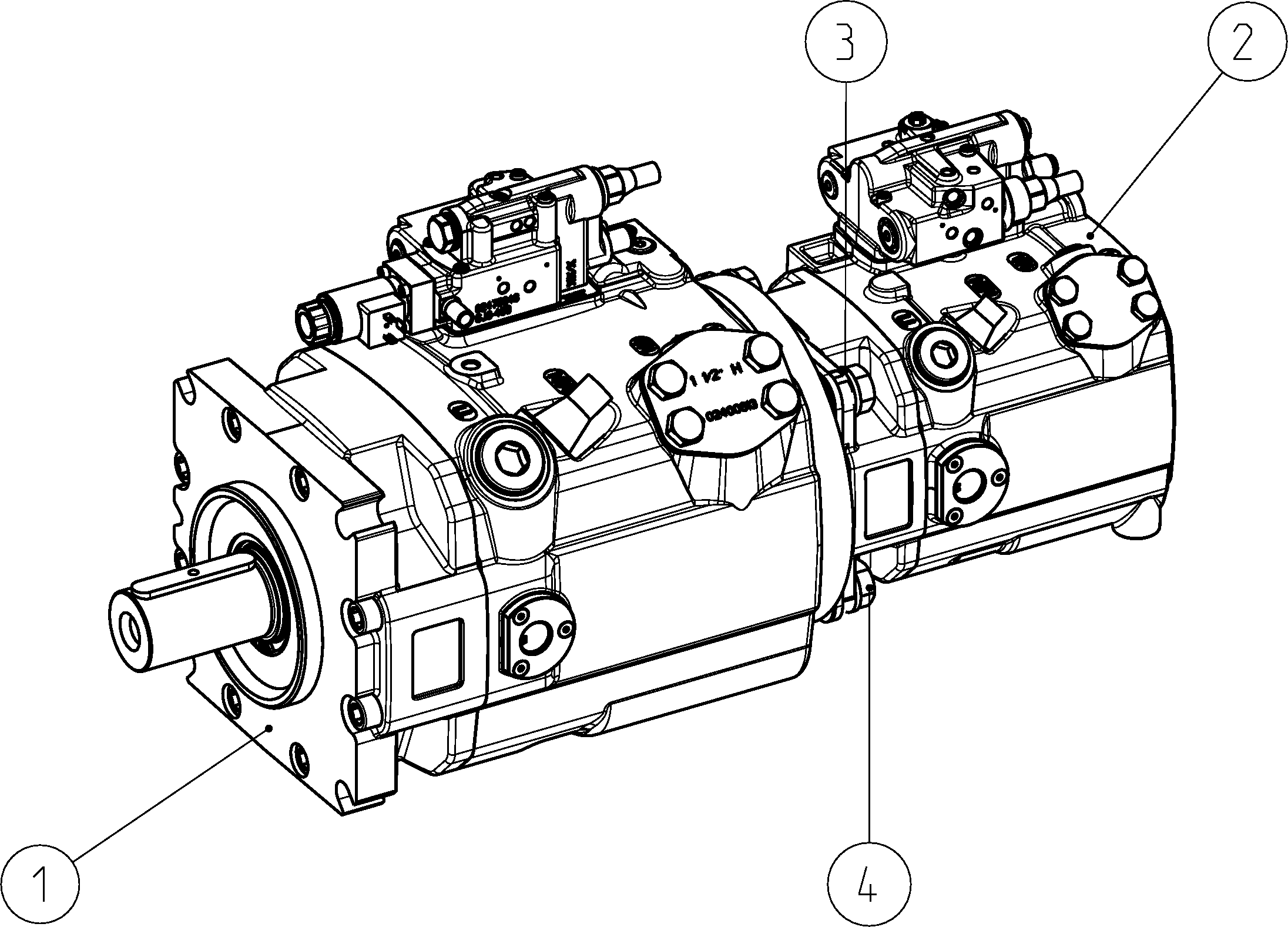 A15VSO280LRDRE2BHV+A15VSO110DRGA0V — Drawing