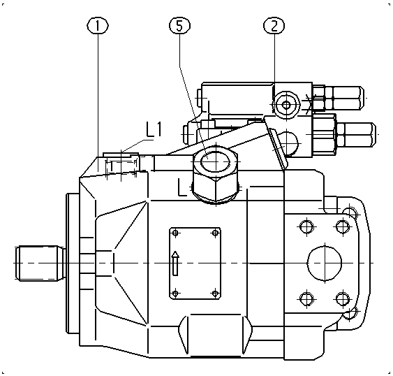 A A10V O 45 DFR /52L-VSC12N00 -SO724 — Drawing