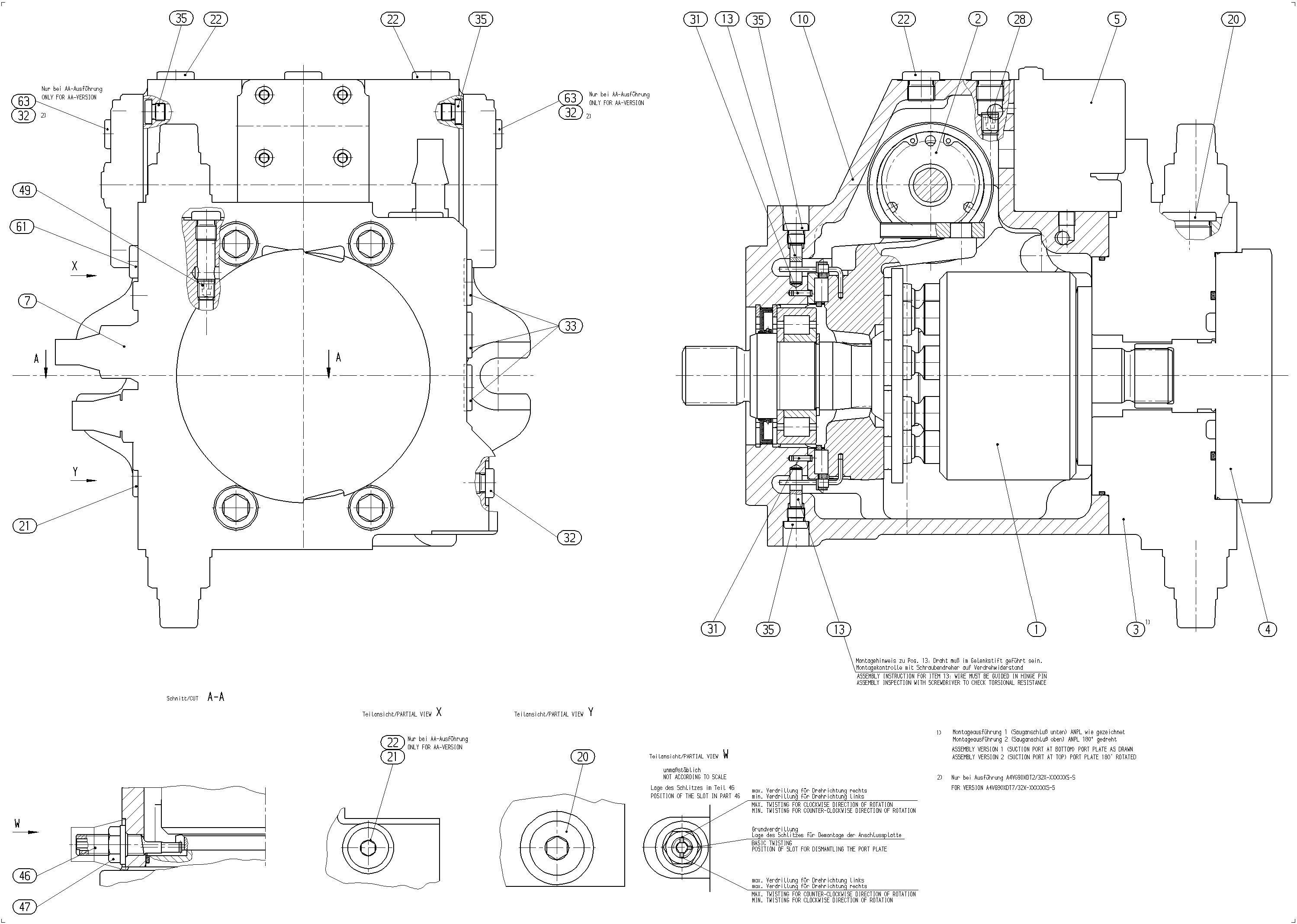 A4VG90HD3D2/32R-NAF02F021S-S — Drawing