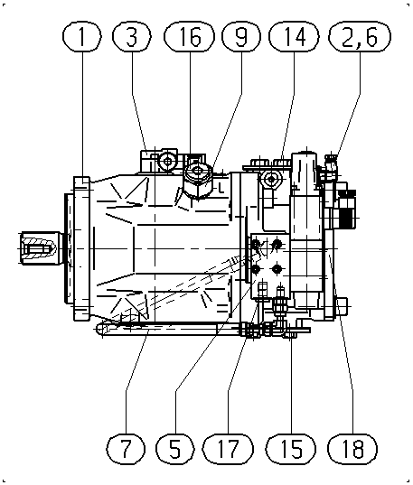 AXIAL-PISTON PUMP — Drawing
