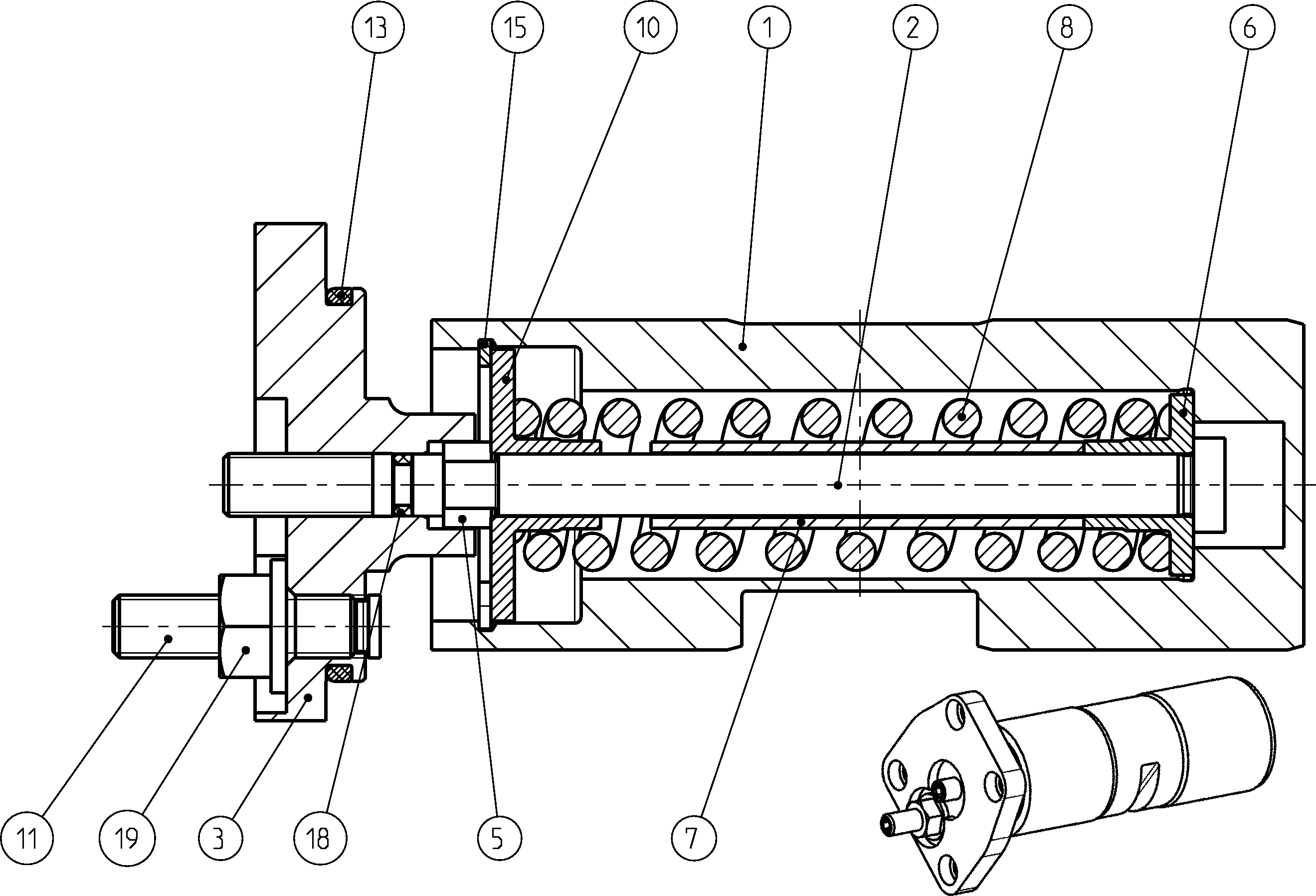 POSITIONING PISTON — Drawing