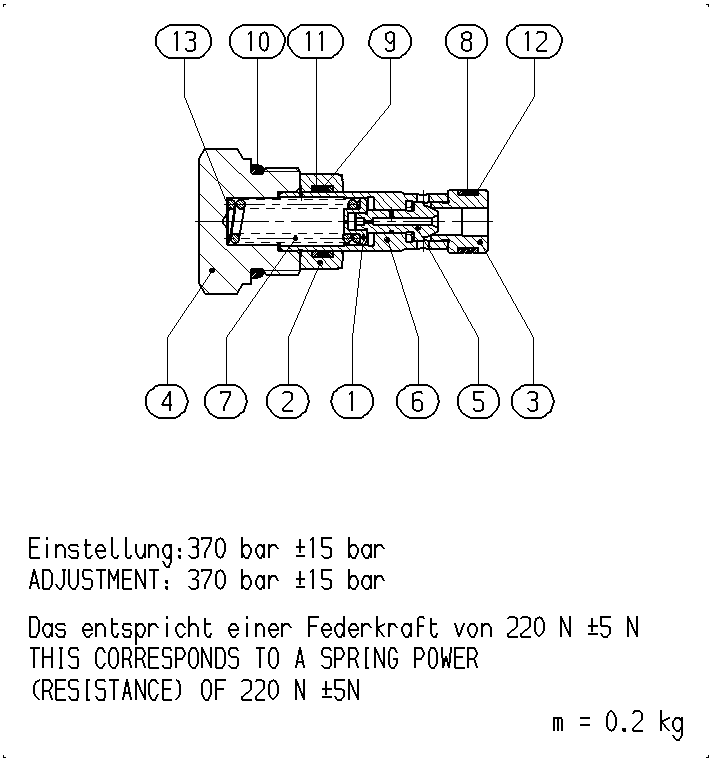PRESSURE RELIEF VALVE — Drawing