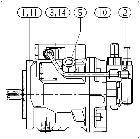 A A10V O 45 DFLR/31R-PSC11N00 -SO160 — Drawing