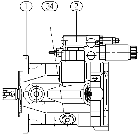 AXIAL-PISTON PUMP — Drawing