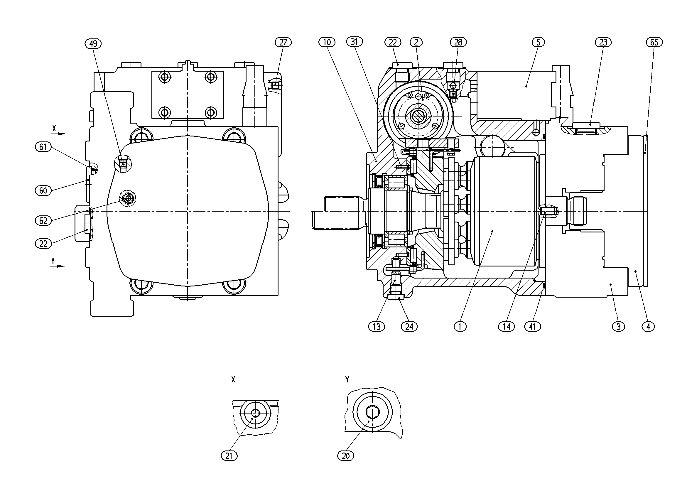 A10VG45EP2D1/10L-NSC10F026SH-S — Drawing