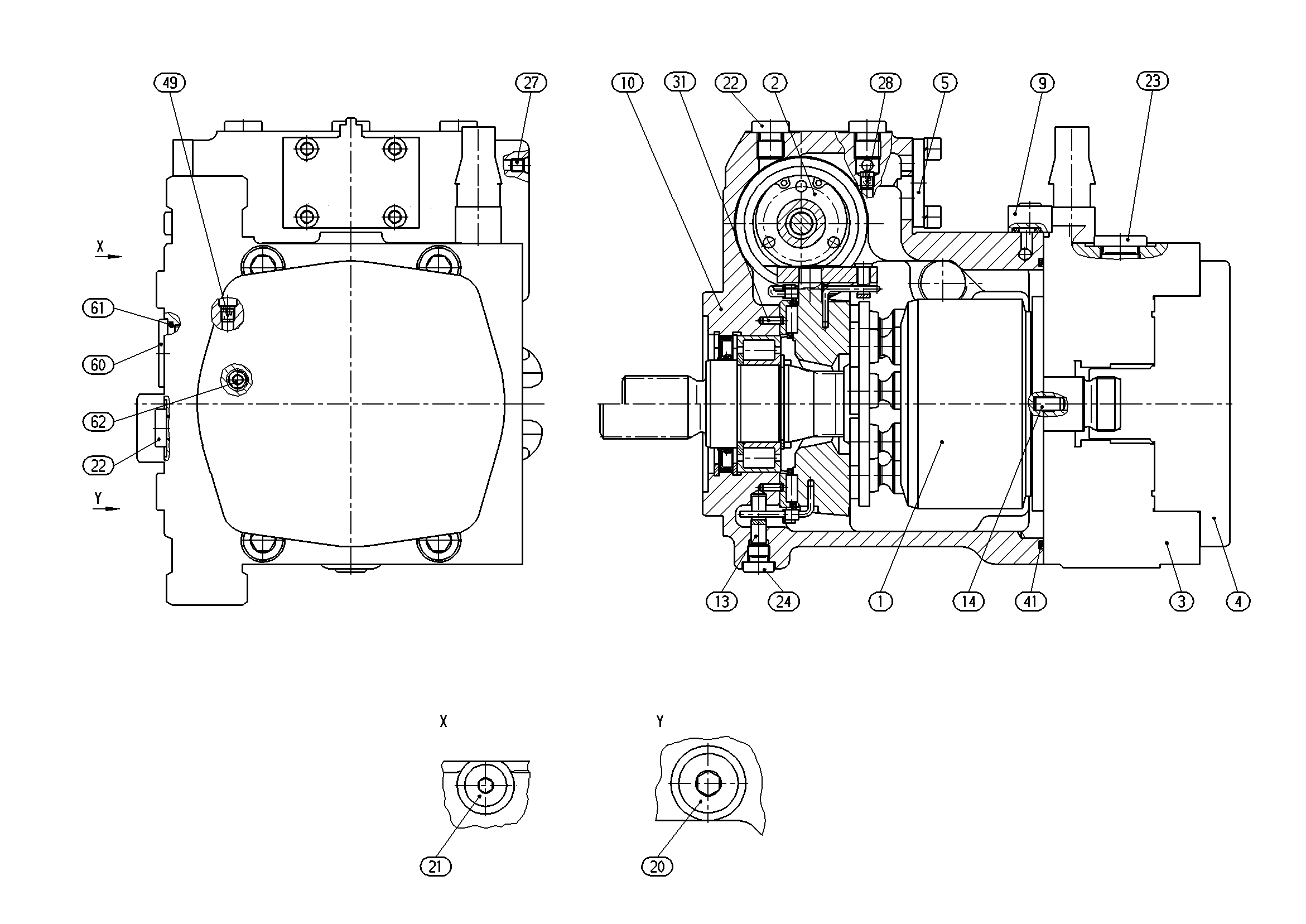 A10VG45NVDM1/10R-NSC10F045S — Drawing