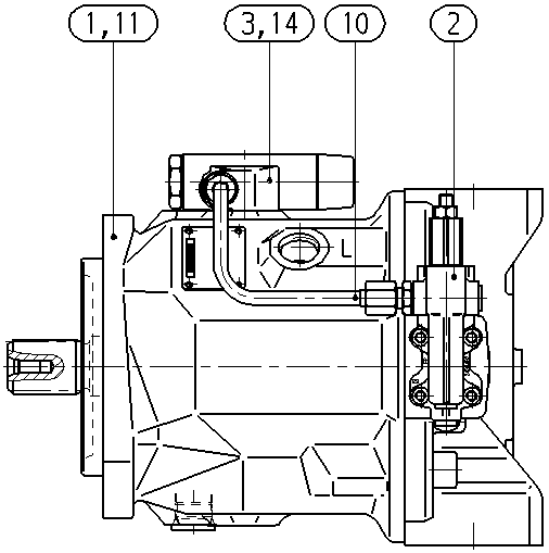 A A10V O 71 DFLR/31R-VSC42N00 -S2725 — Drawing