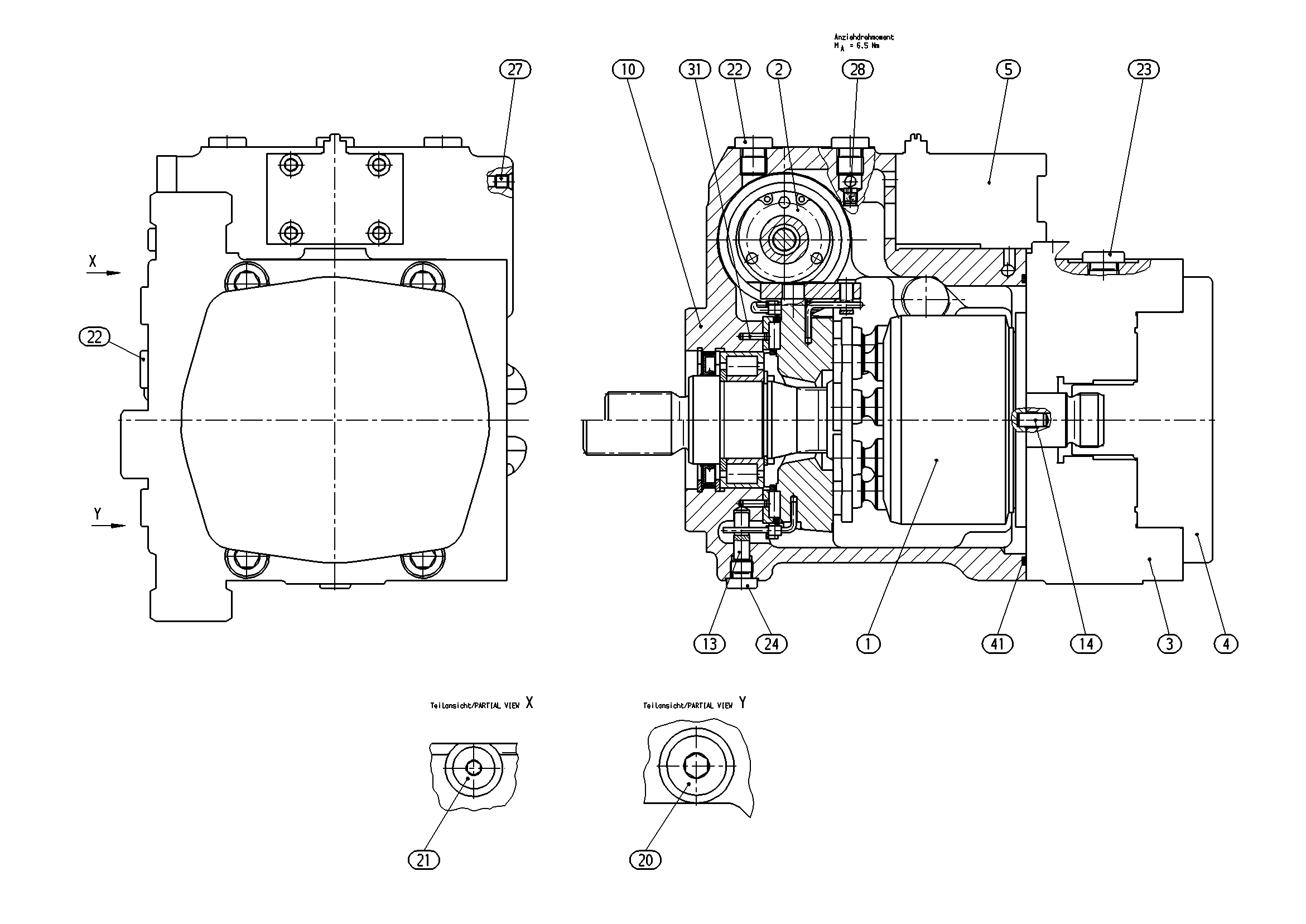 A10VG45EZ1T1/10R-NSC10F003SP — Drawing