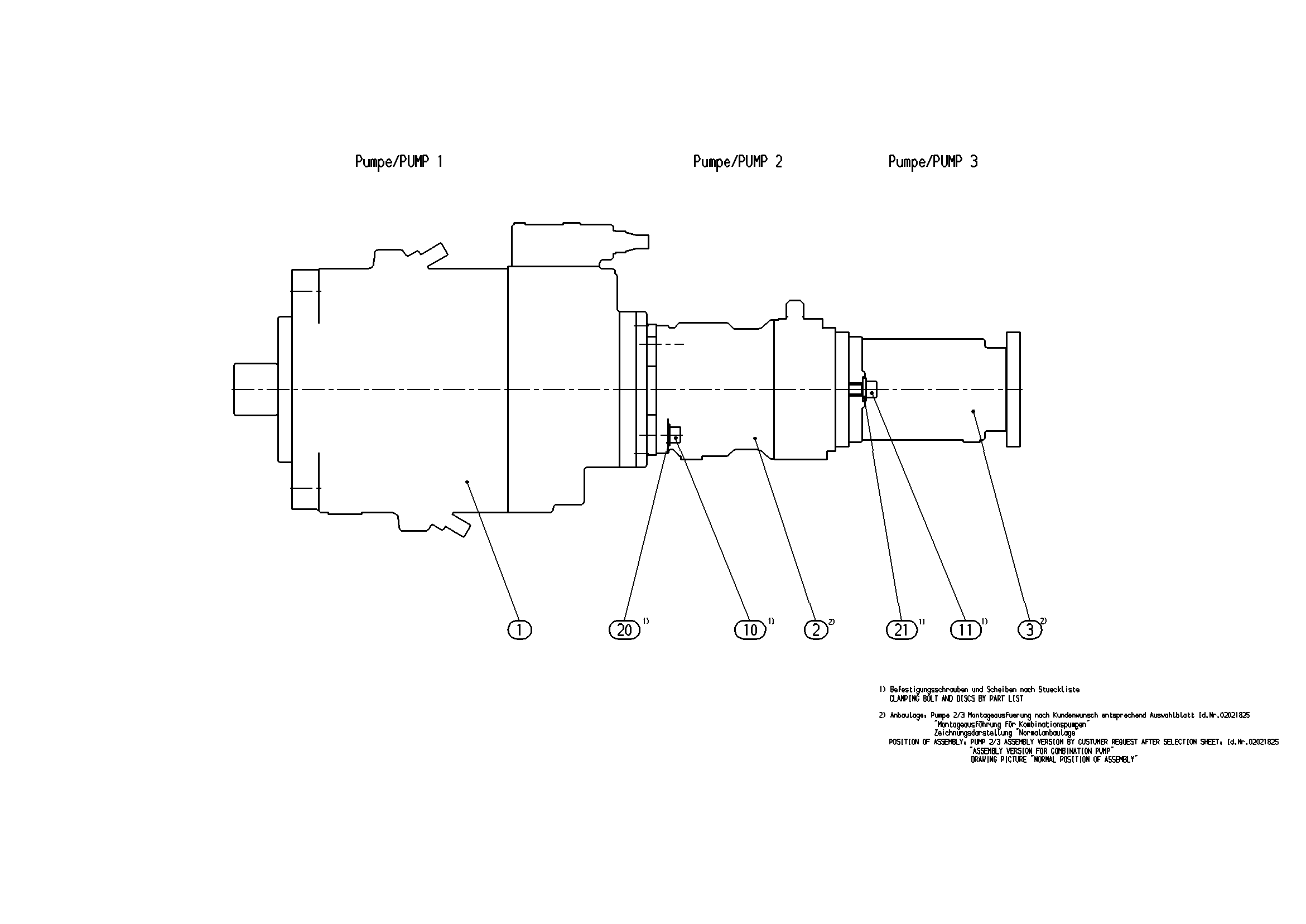 A11VLO260LRDH1+A10VO28DR+A4FO16/32 — Drawing