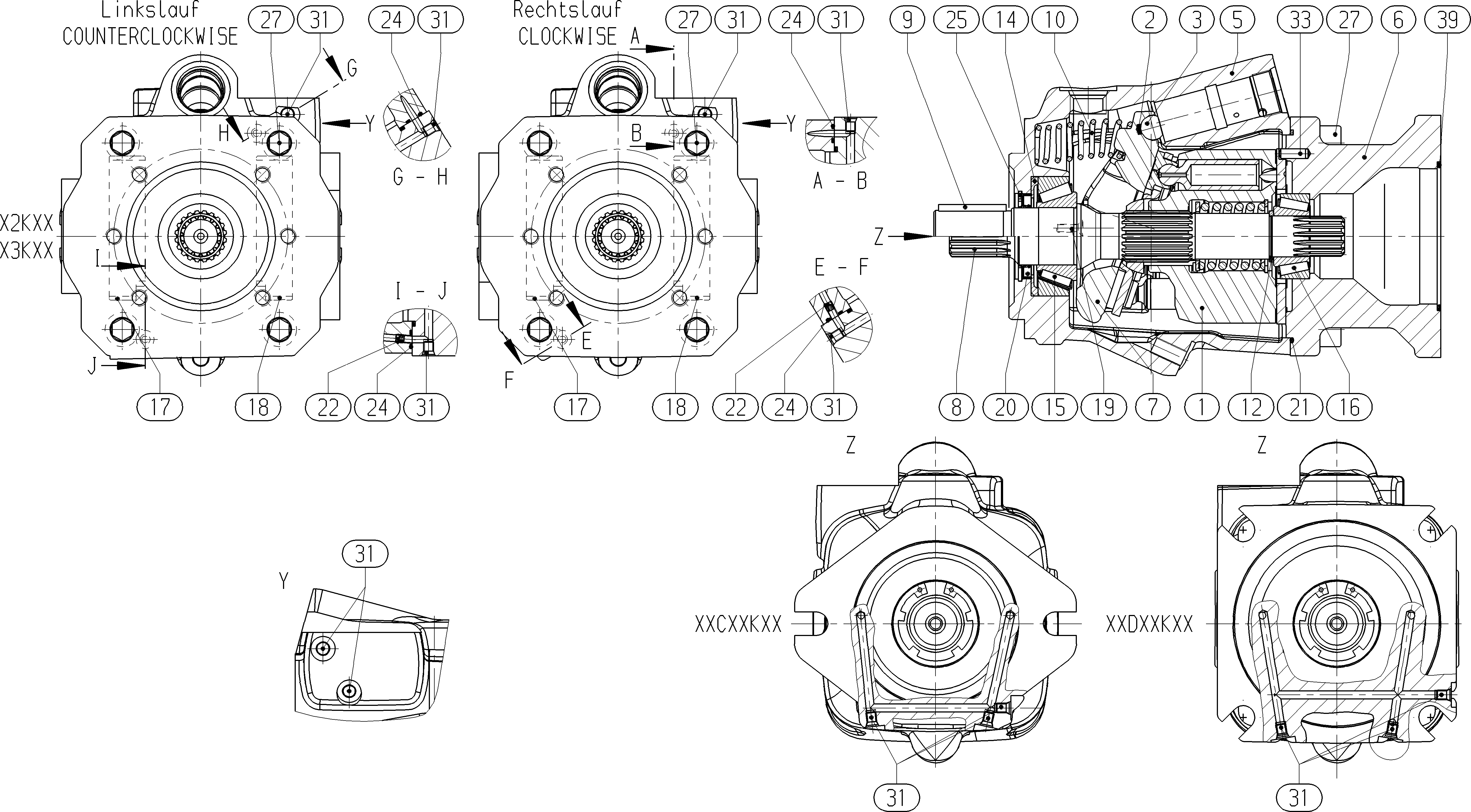 GH A10VNO 85 DR /54L-VRC12K01/52 — Drawing
