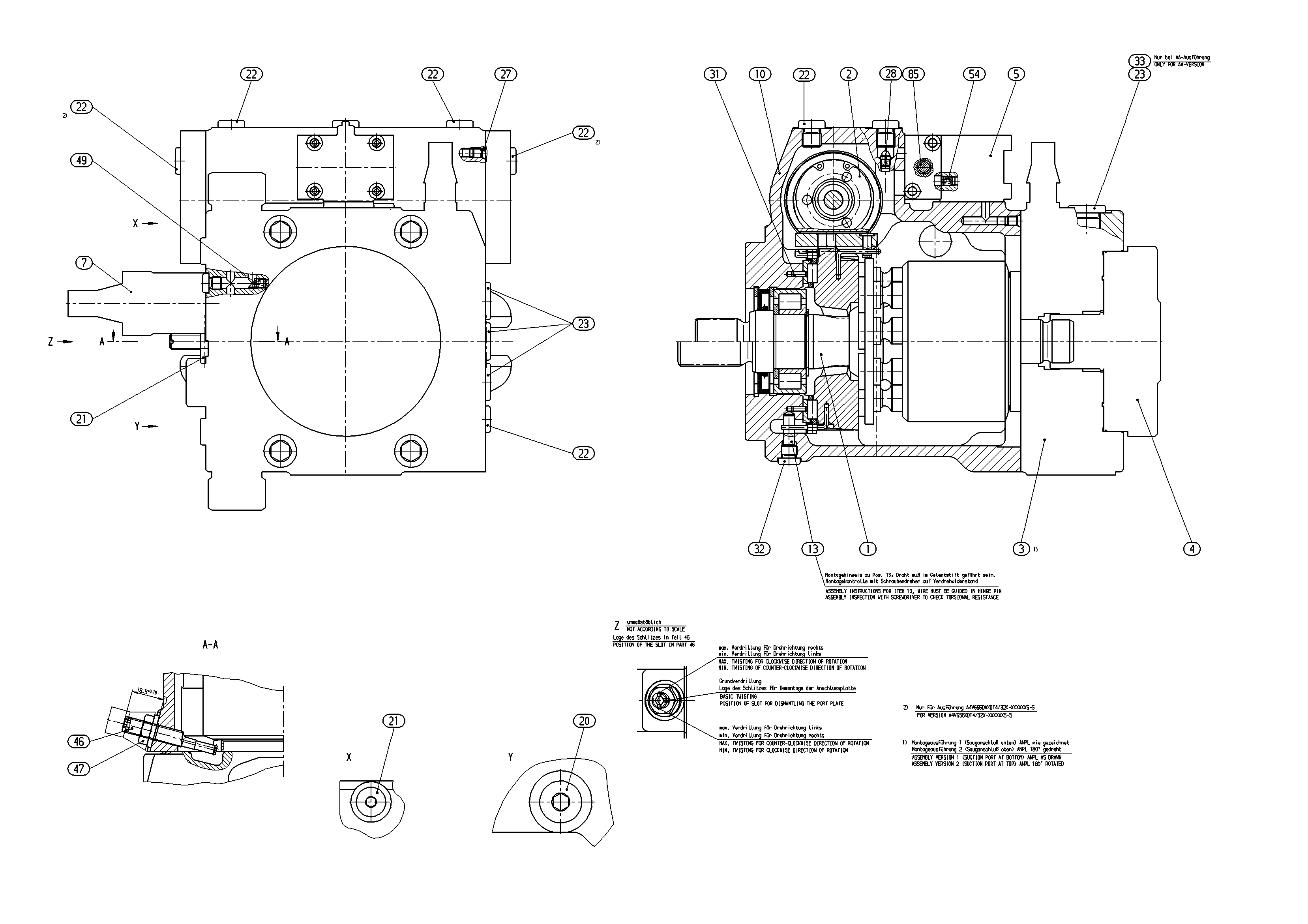 A4VG56DA1D8/32R-NZC02F025SH-S — Drawing