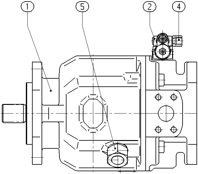 A A10V O 45 DFR1/31L-VSC12K52 -SO501 — Drawing