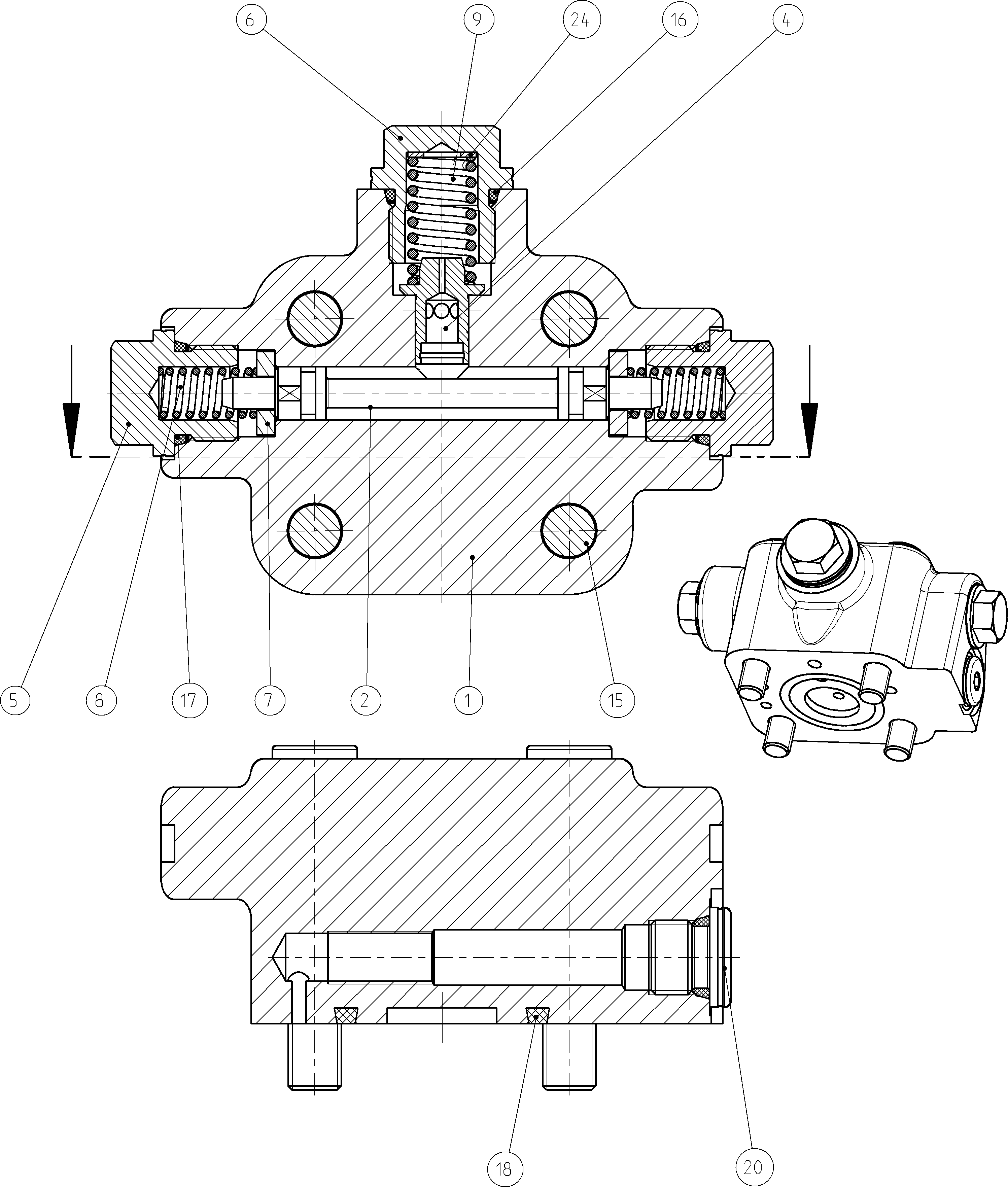 FLUSH/BOOST PRESSURE VALVE — Drawing