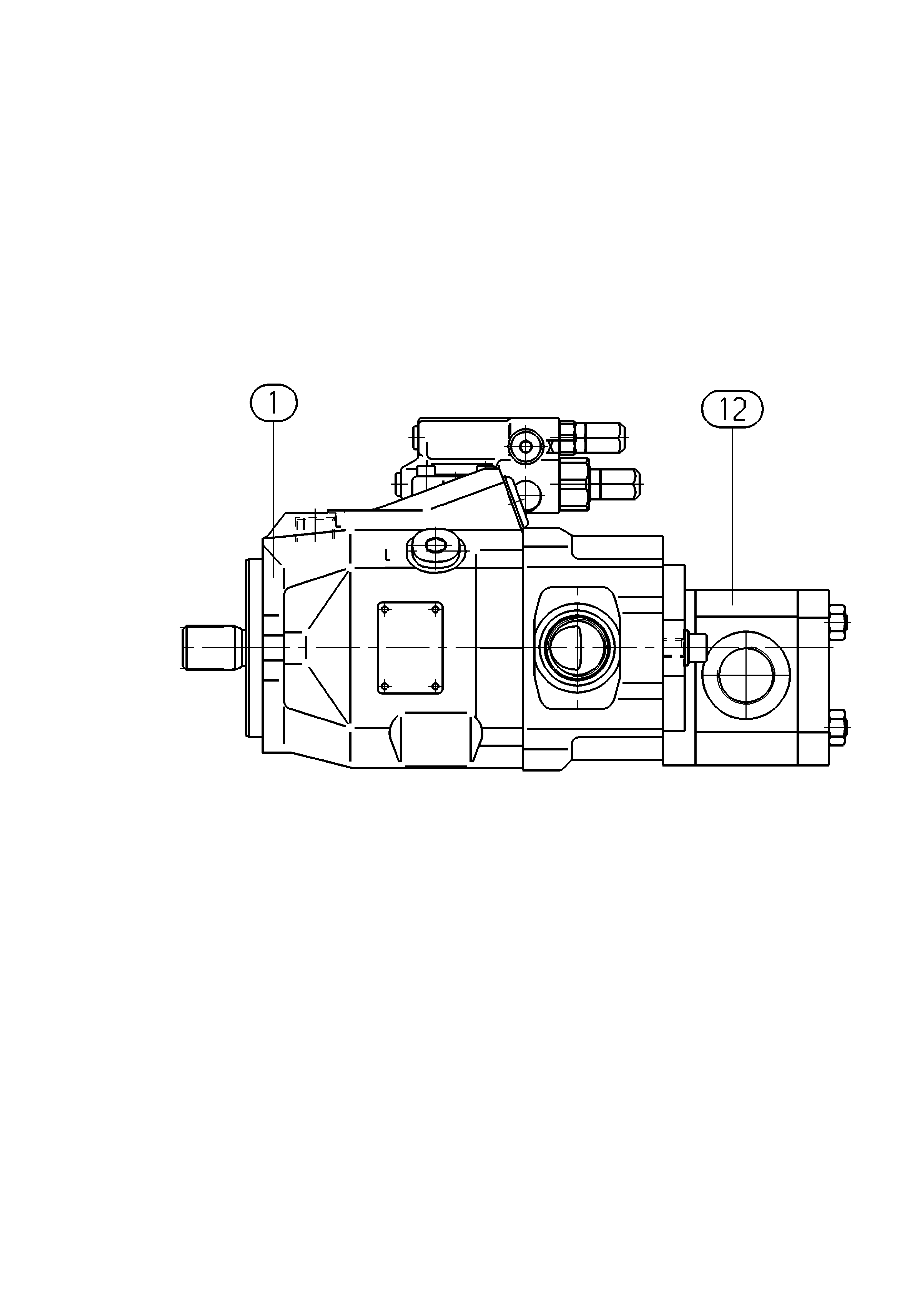 A A10V O 45 DFR1/52L-VSCXXH00 -S2852 — Drawing