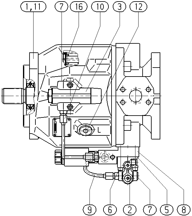 A A10V O 74 DFLR/31R-VSC42K04 -S3037 — Drawing