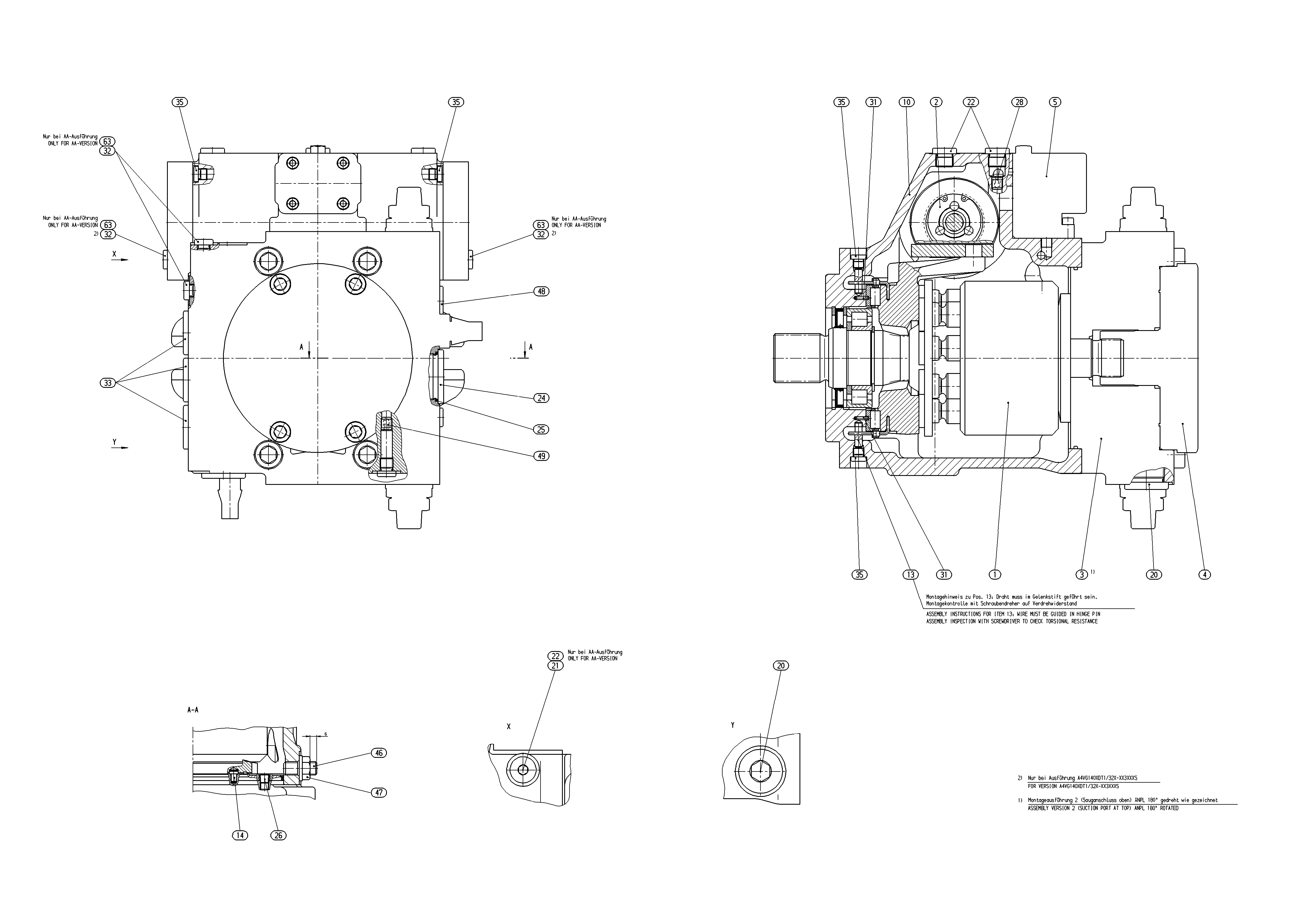 A4VG140EP3D1/32L-NAF03F041SX-S — Drawing
