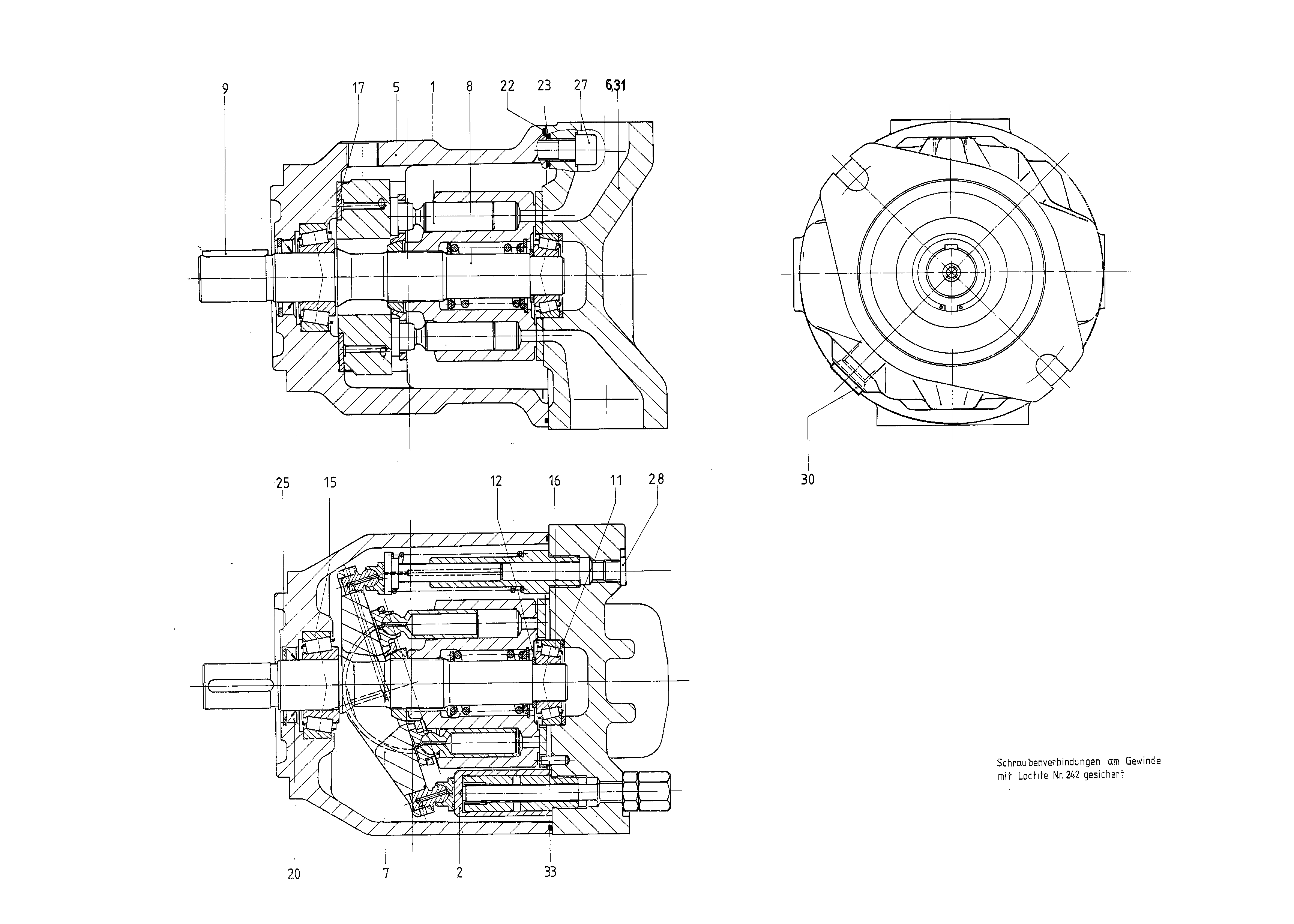 GH A10V O 71 OV /31R-PSC92N00 -SO 97 — Drawing