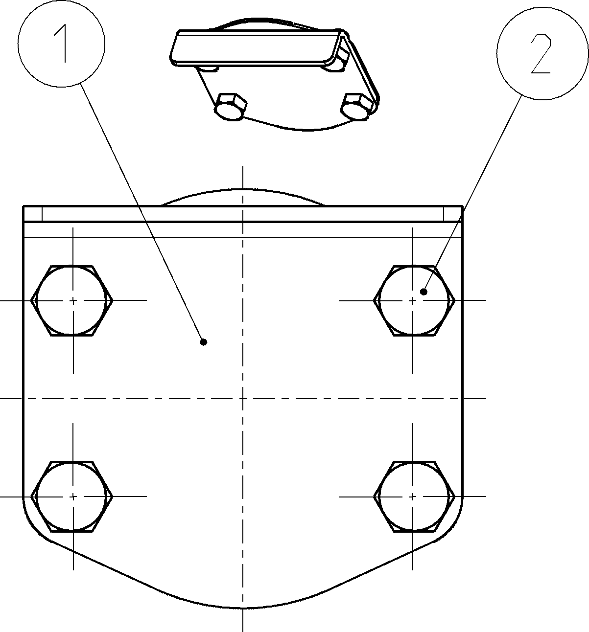 POKRYWA KOŁNIERZA A15 SAE2 1/2-S'A'K. — Drawing