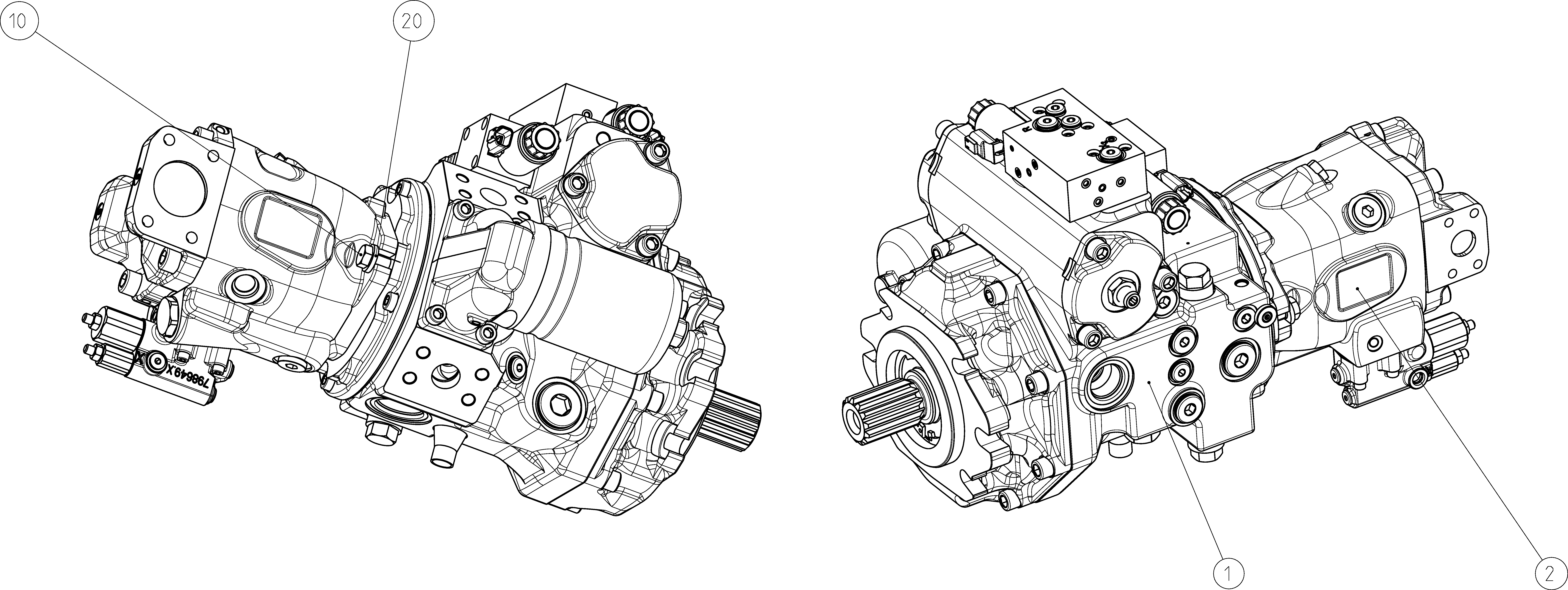 A4VG085EV1/40MR+AA10VO63DRF/53R — Drawing