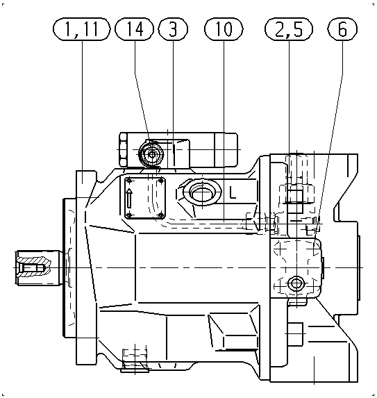 AHA10VO74DFLR/31L-PSC62N00-SO596 — Drawing