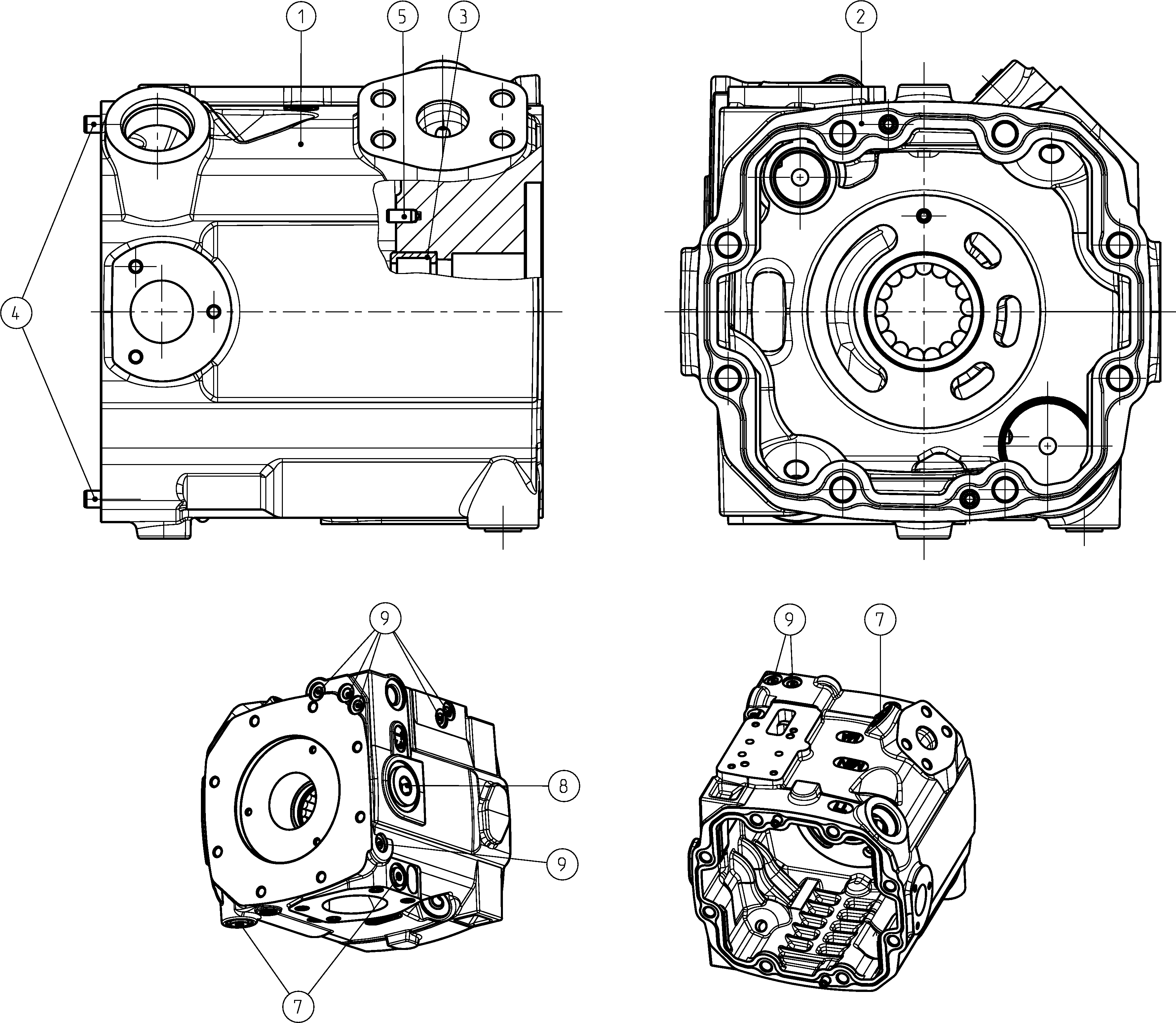 HOUSING A15VSO110V/10AR KOMP& — Drawing