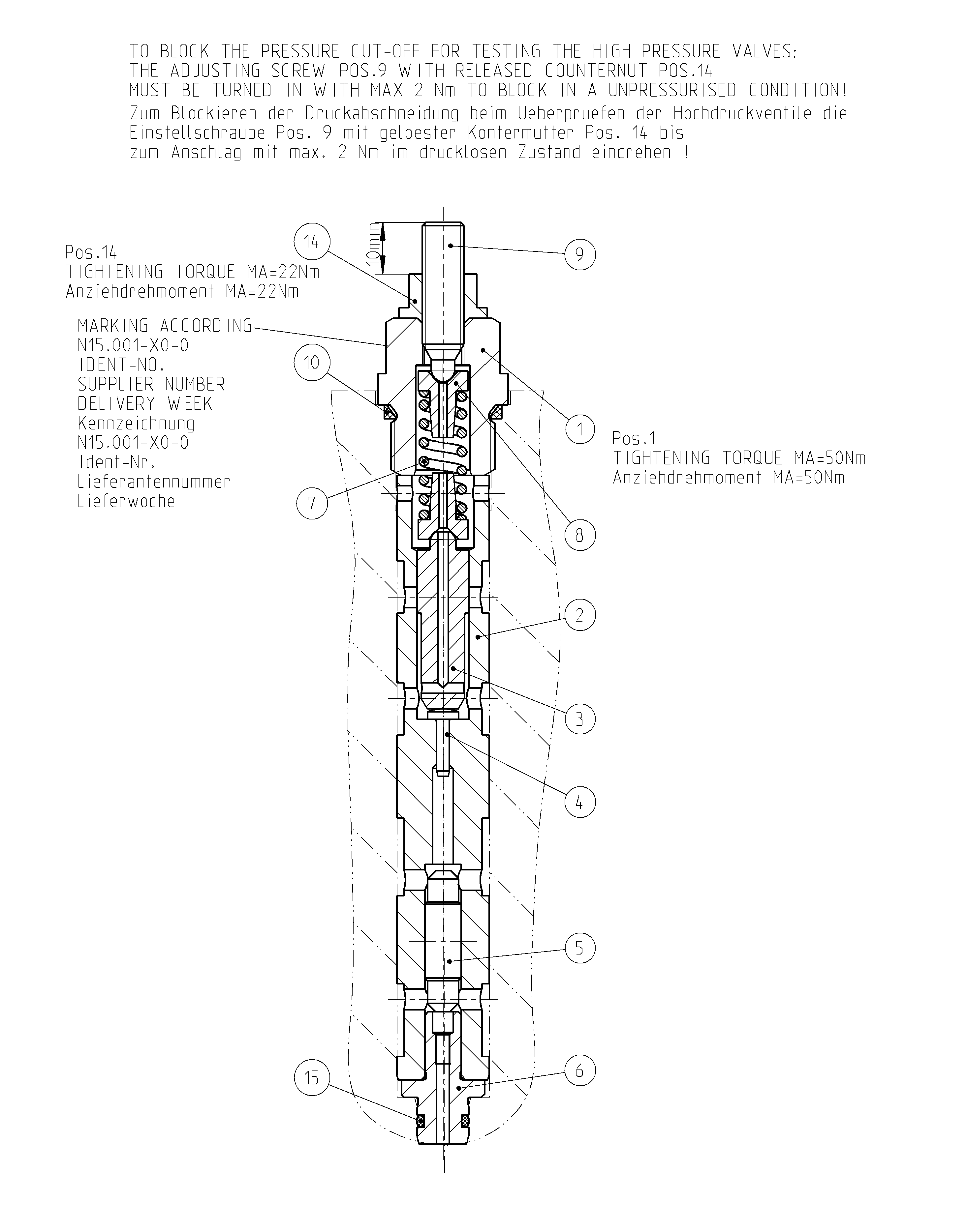 PRESSURE CUT-OFF VALVE — Drawing