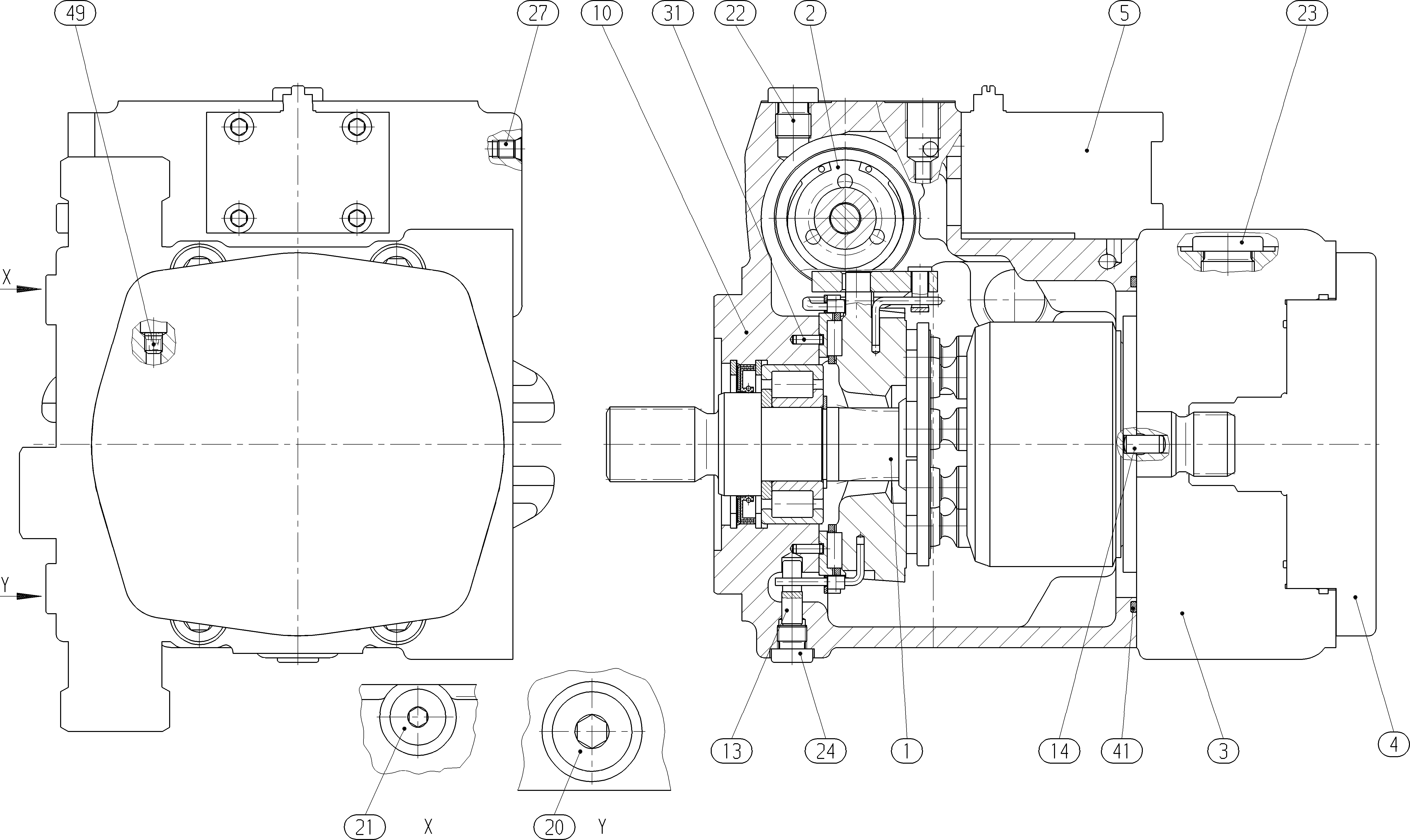 AA10VG28EP31/10R-NSC66F023SC-S — Drawing