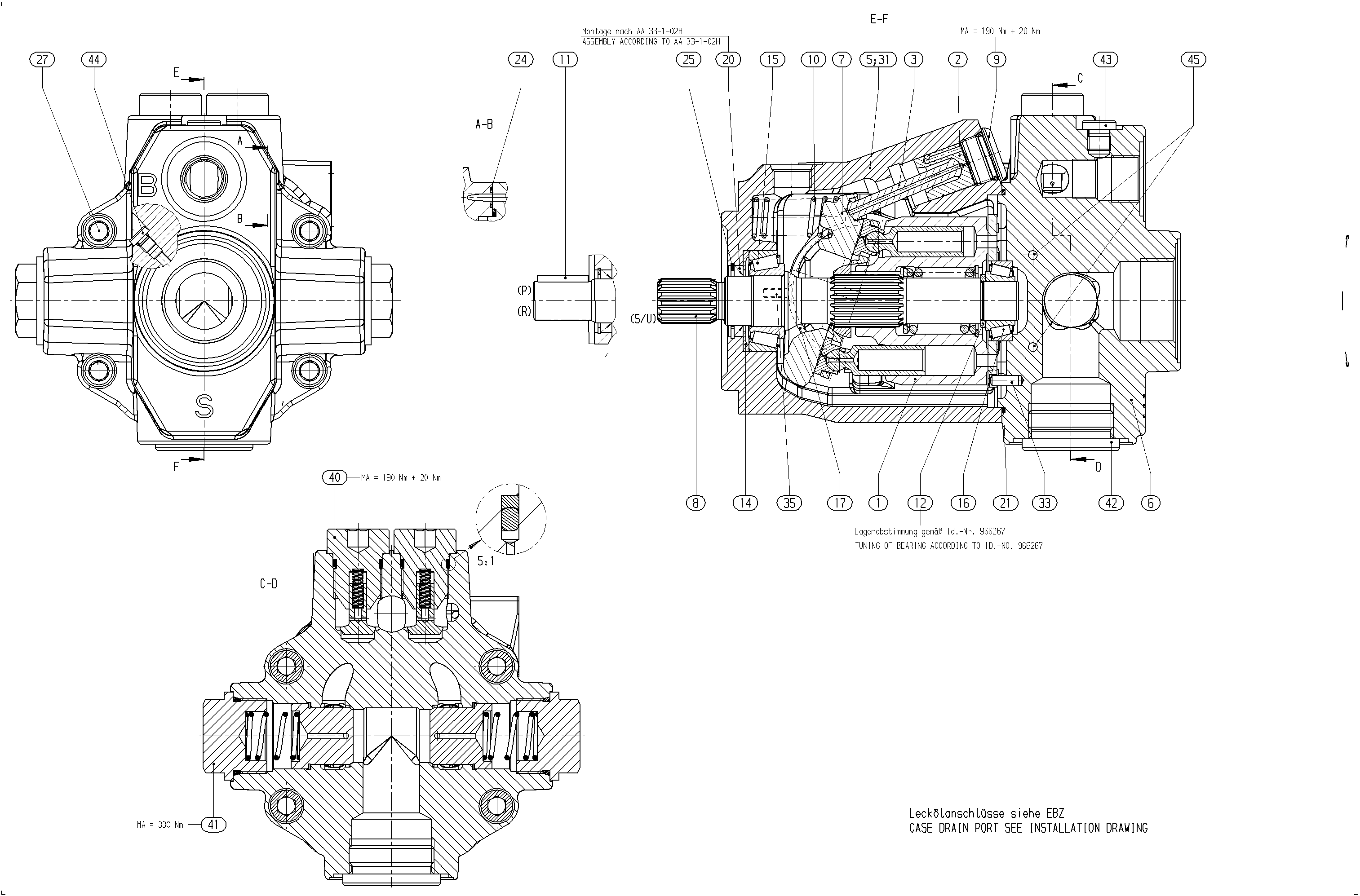 G A10VWO 45 OV /52W-VUC64N00 — Drawing